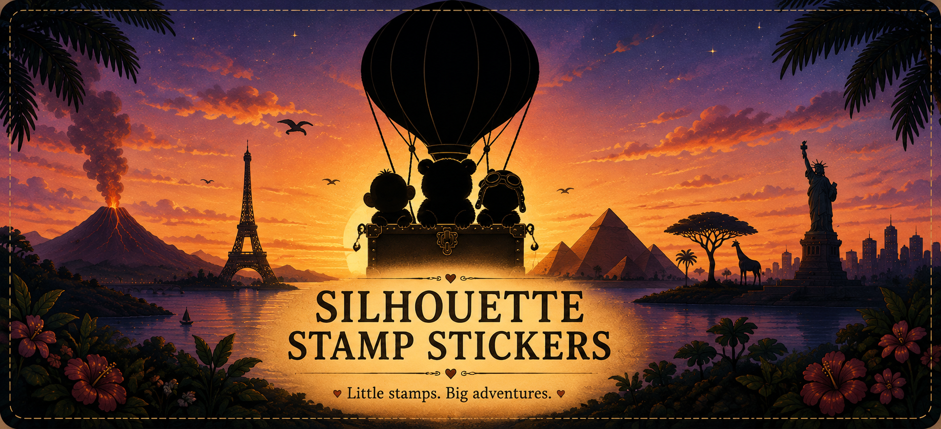 Silhouette Stamp Stickers