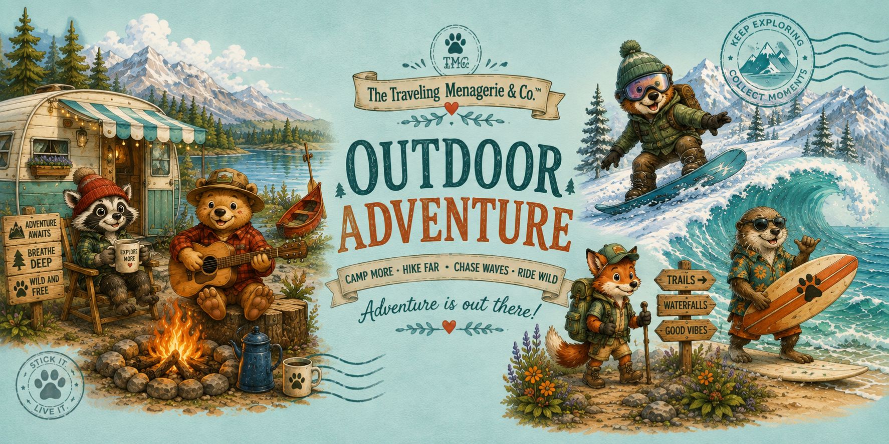 Outdoor Adventure Stickers