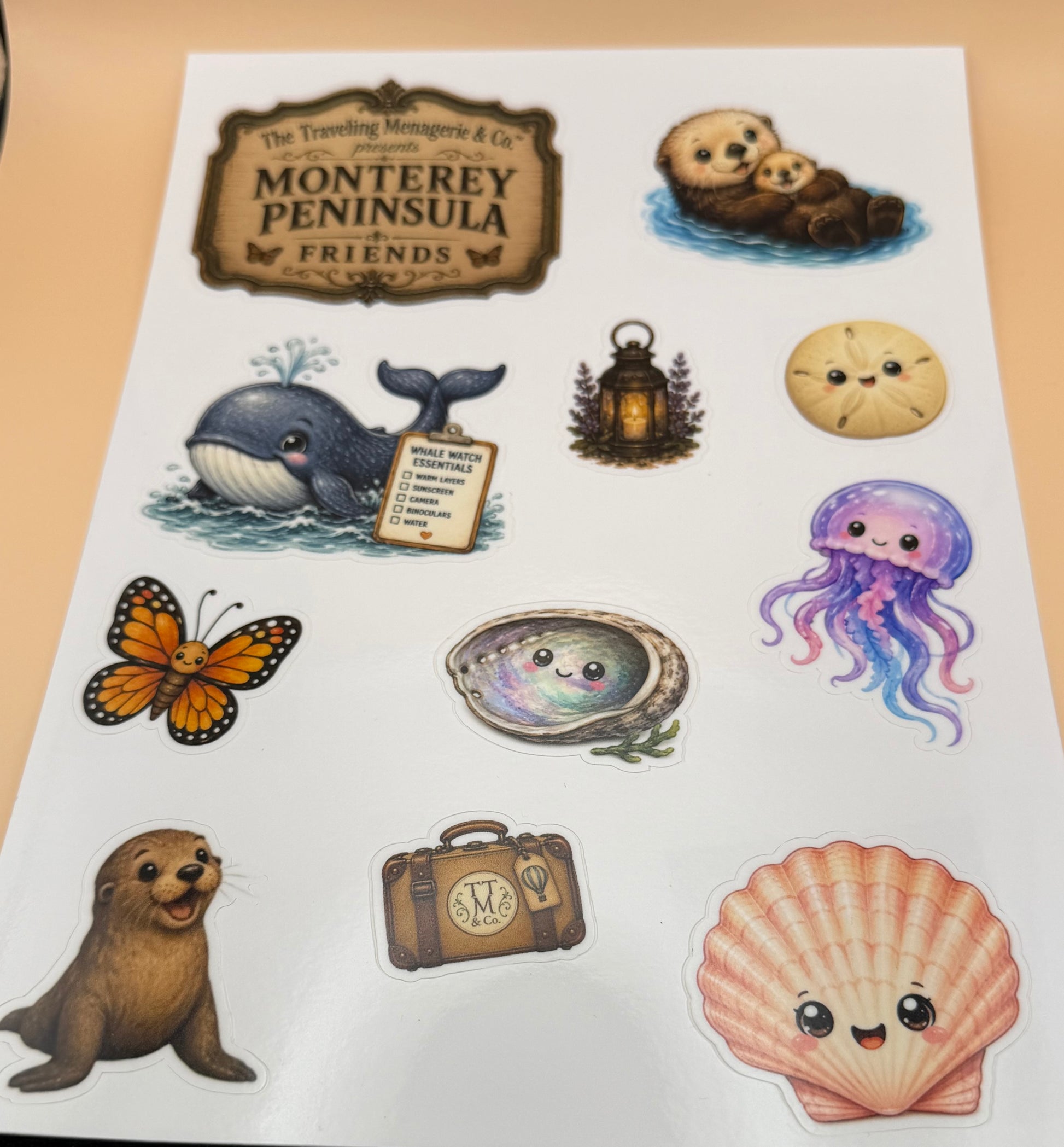 Monterey Peninsula Friends Sticker Sheet | XL 9x6