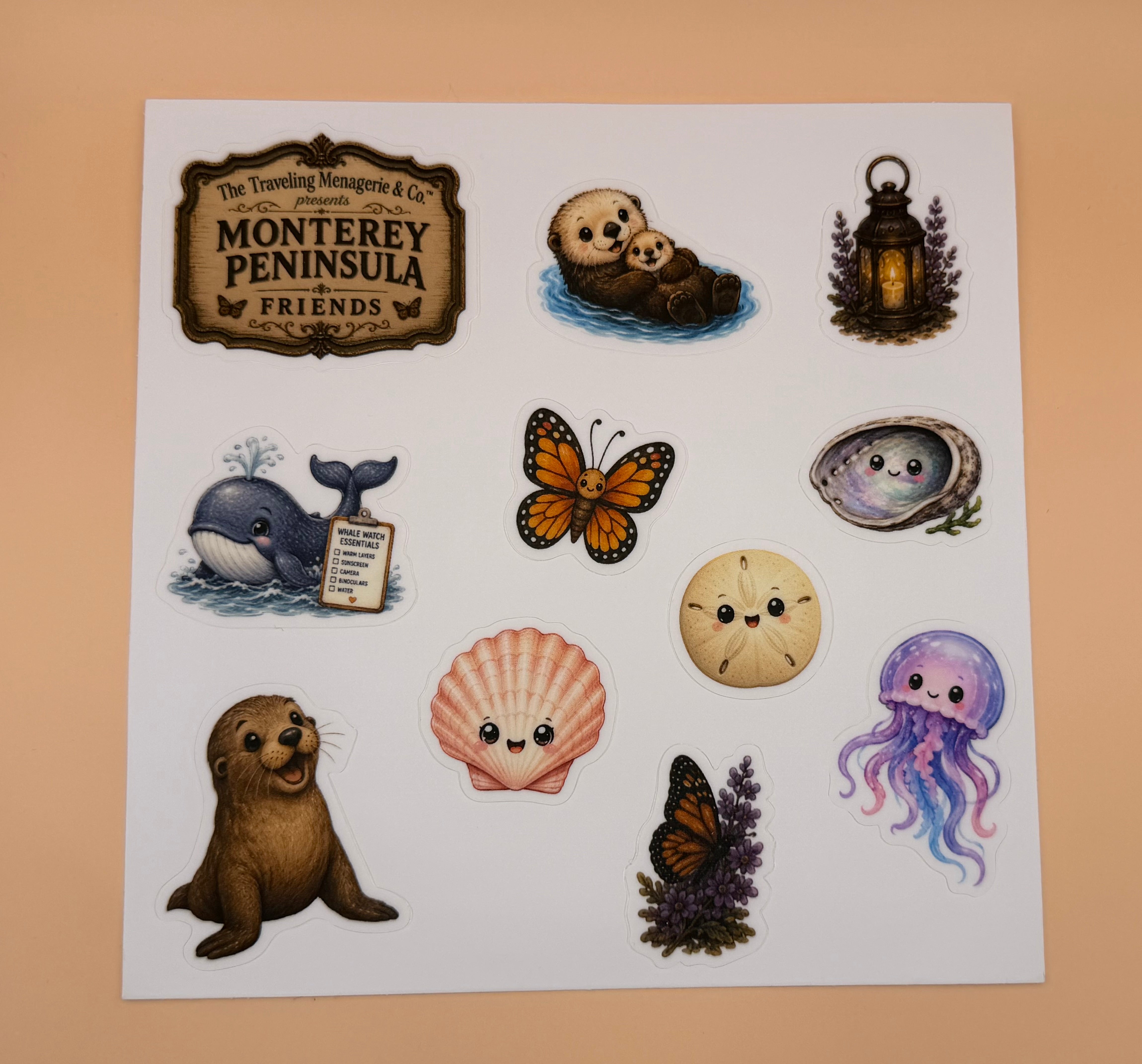 Monterey Peninsula Friends Sticker Sheet First Edition Matte