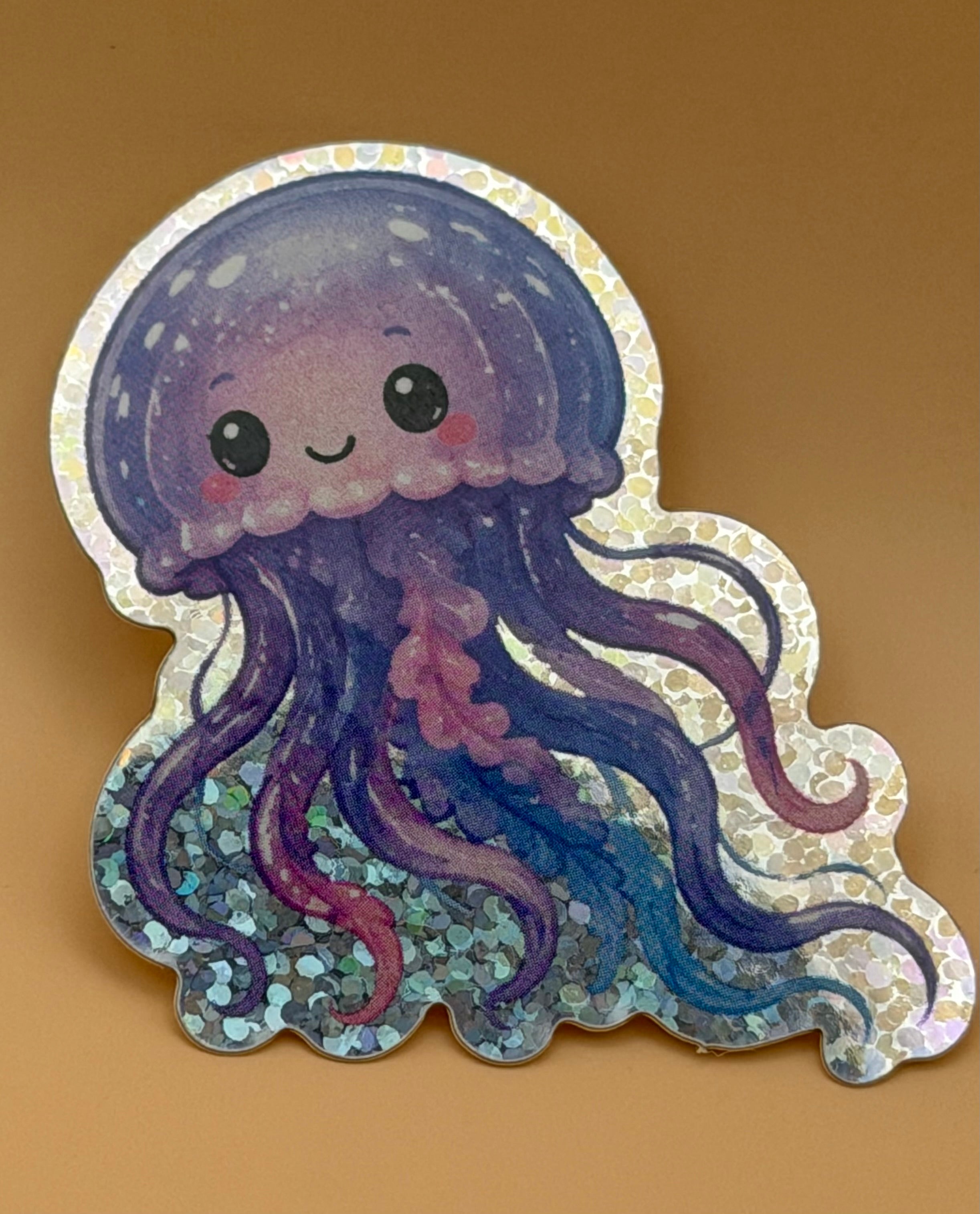 Glitter Jellyfish Sticker