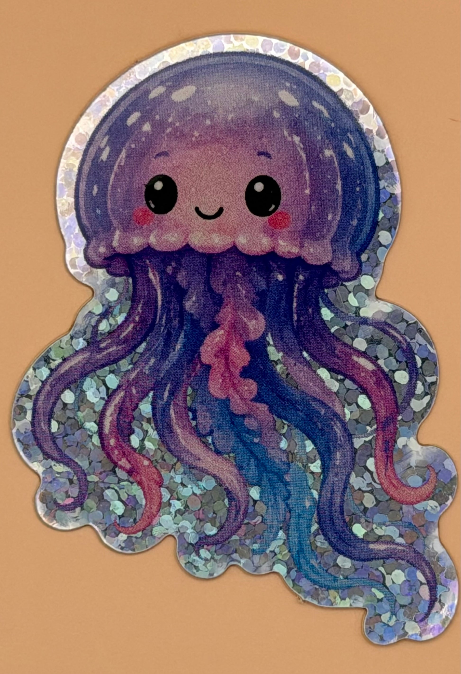 Glitter Jellyfish Sticker