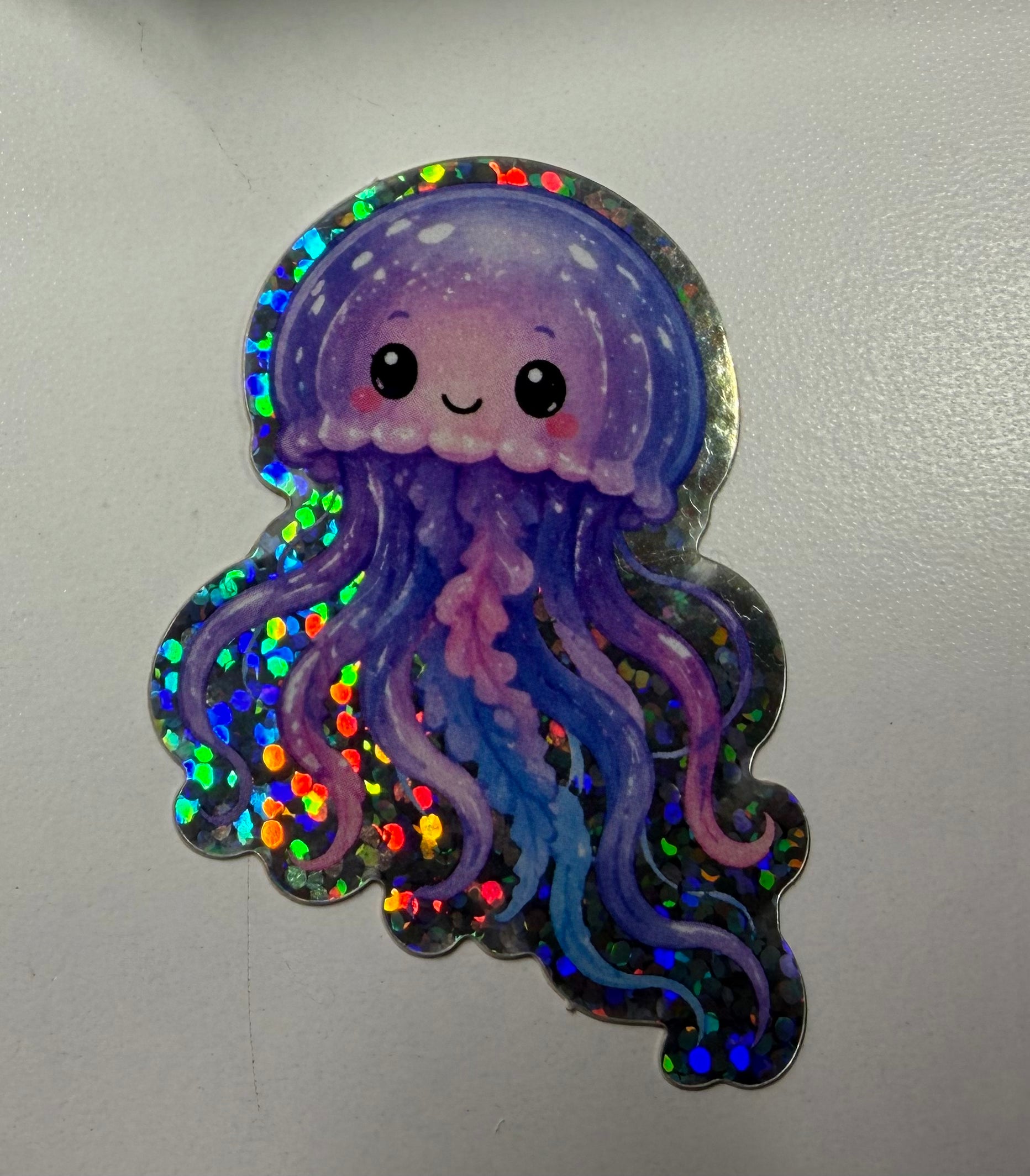 Glitter Jellyfish Sticker