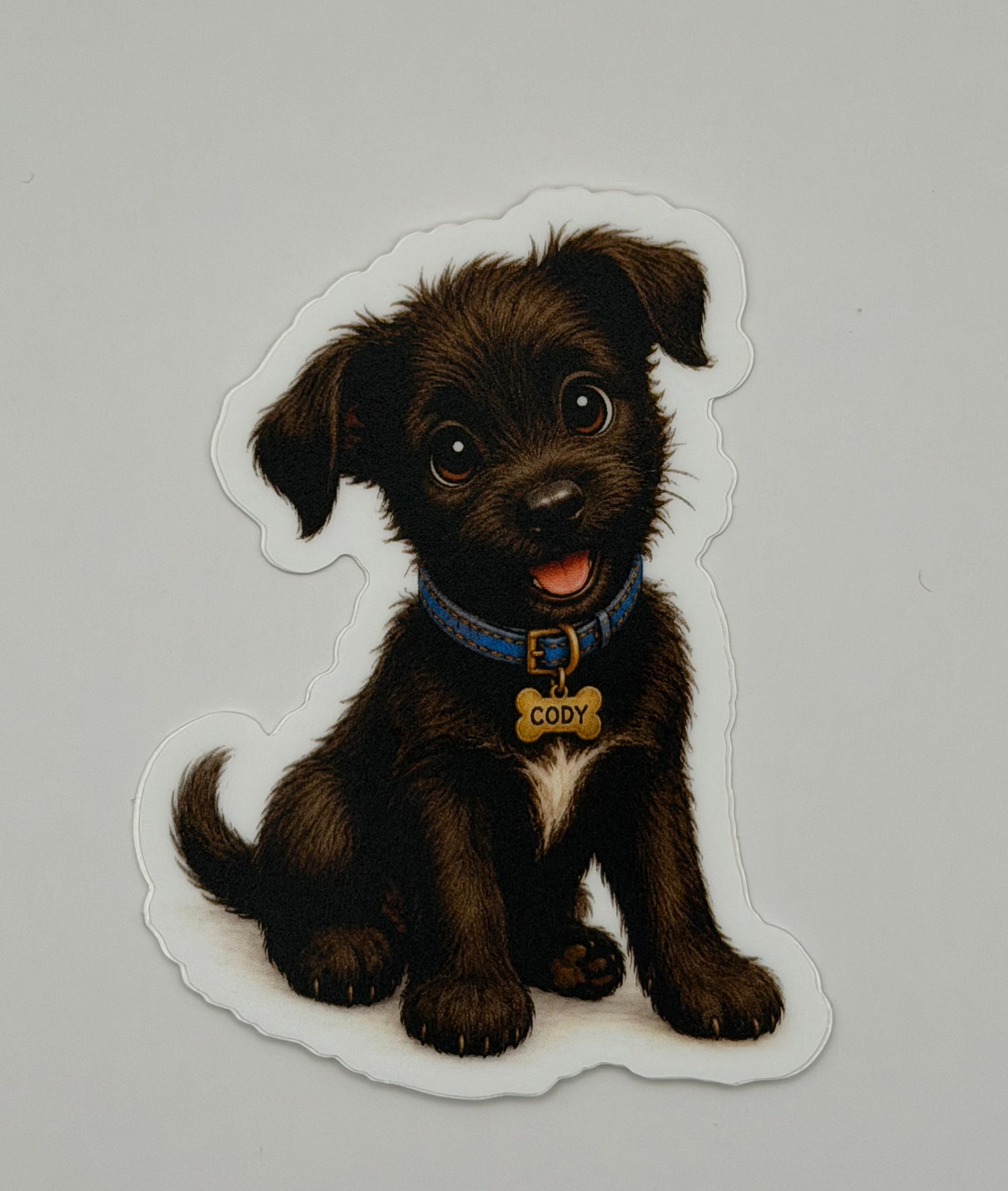 Cody the Black Puppy Sticker