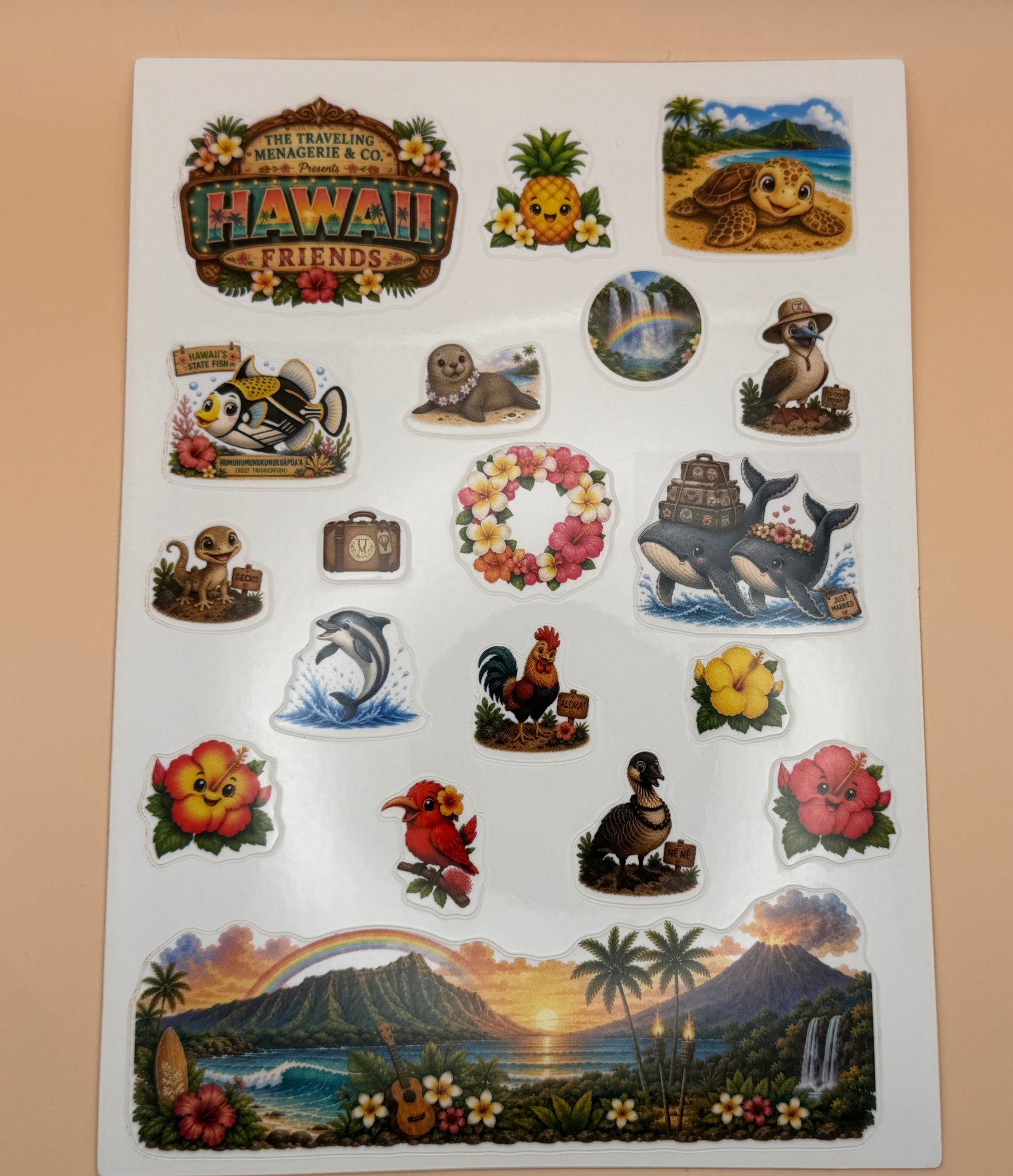 Hawaii Friends Sticker Sheet