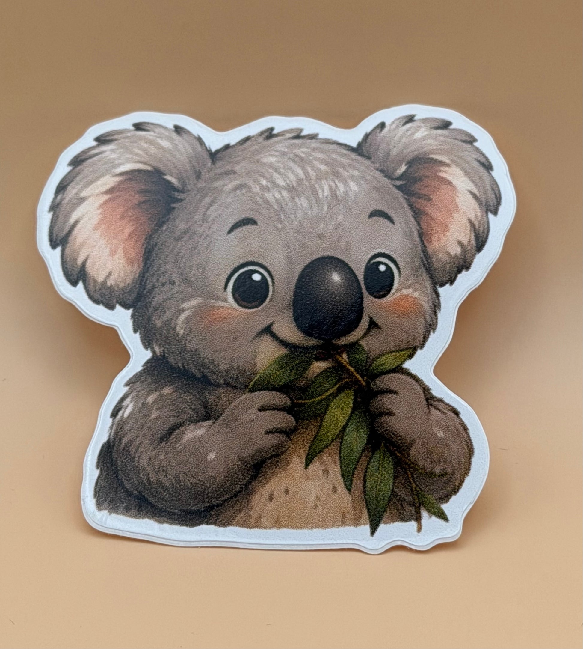 Koala with eucalyptus sticker