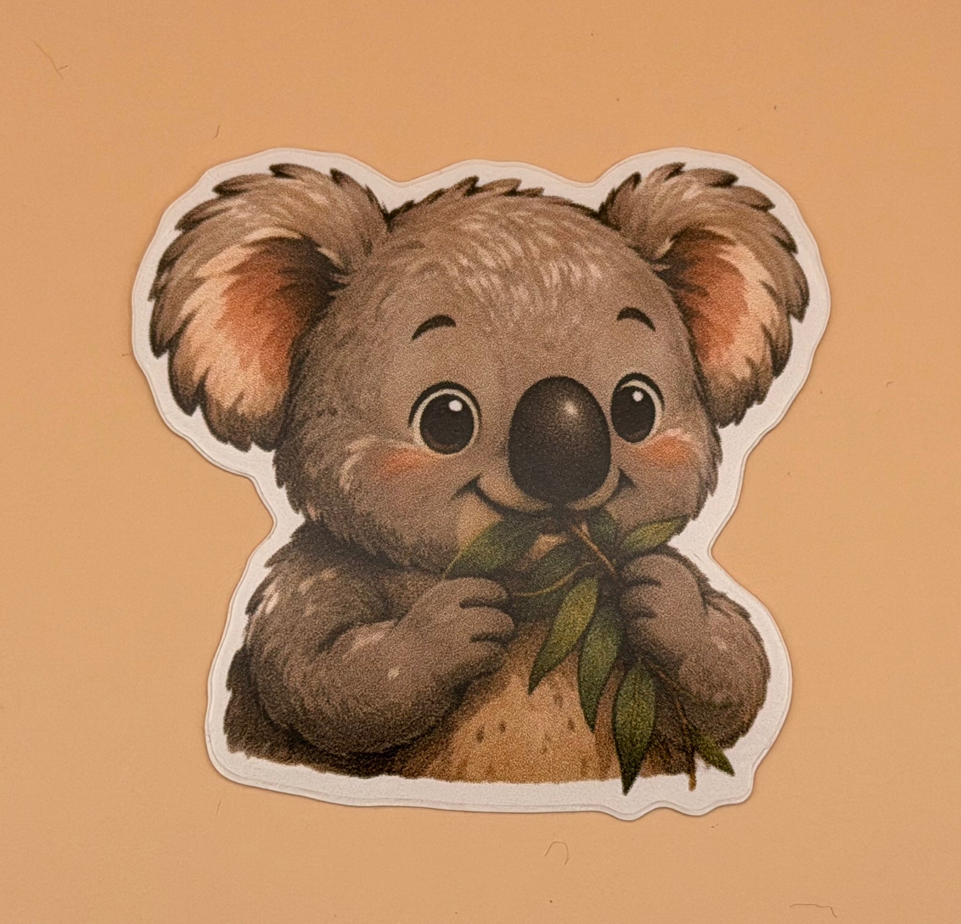 Koala with eucalyptus sticker