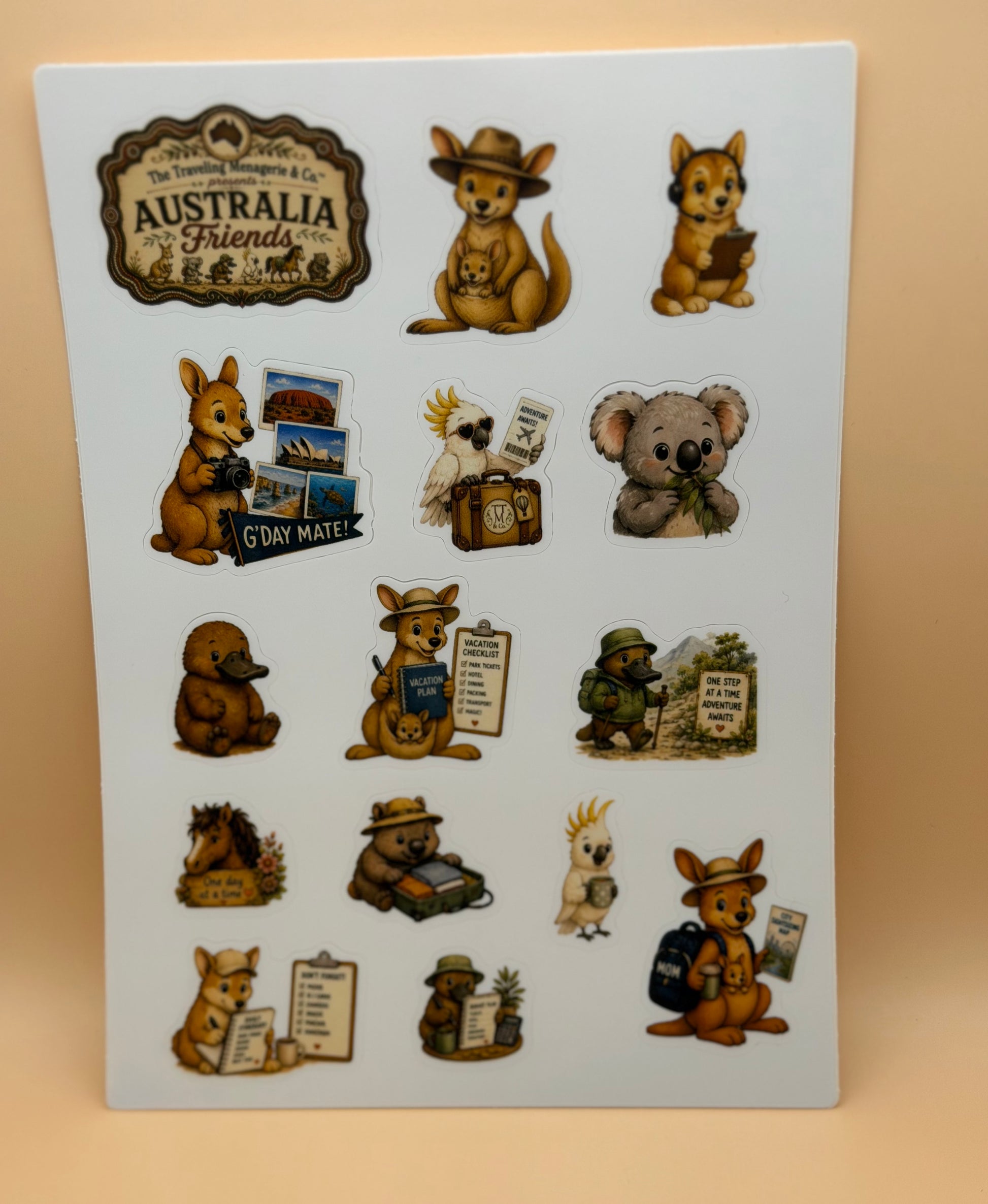 Australia Friends Sticker Sheet Glossy