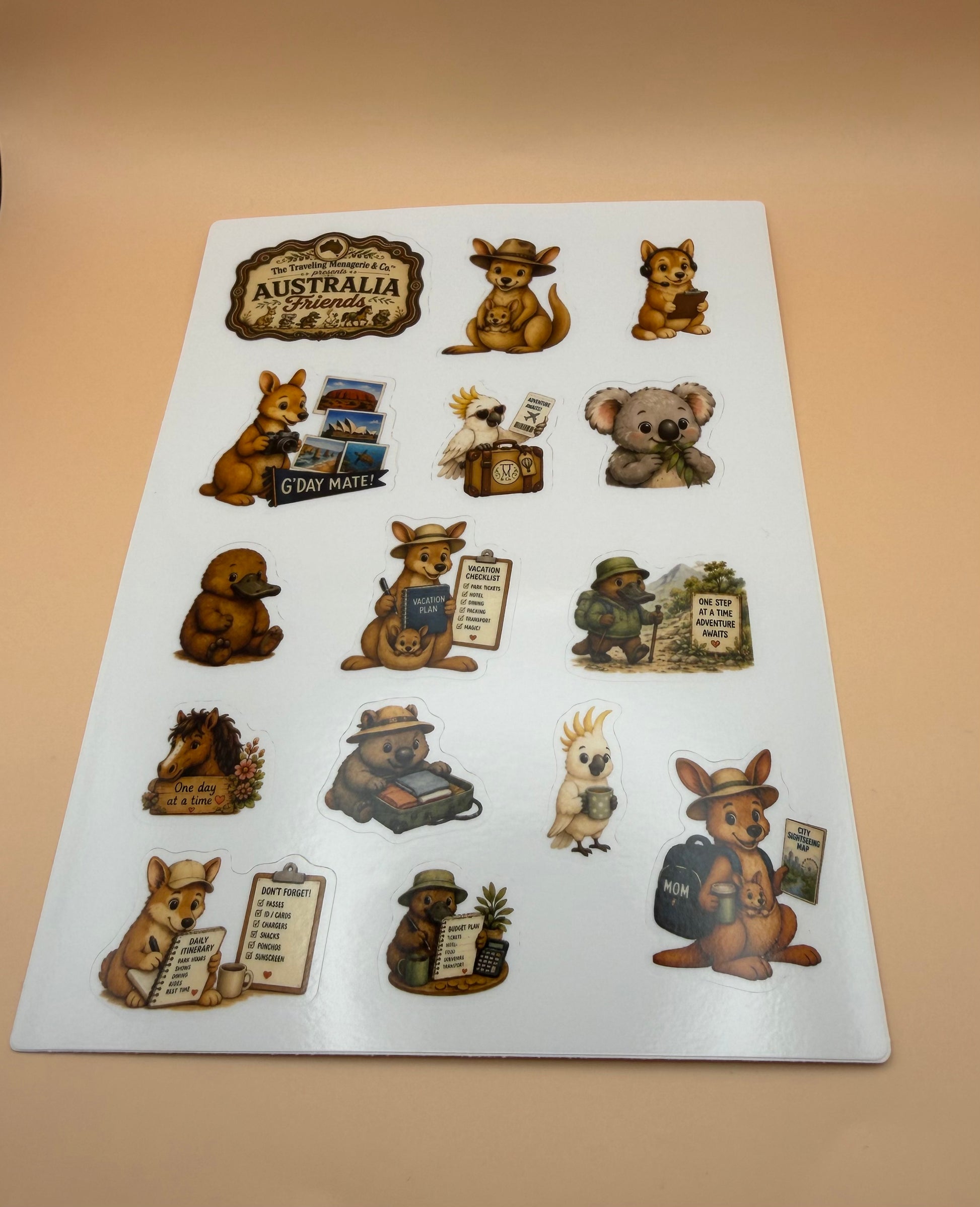 Australia Friends Sticker Sheet Glossy