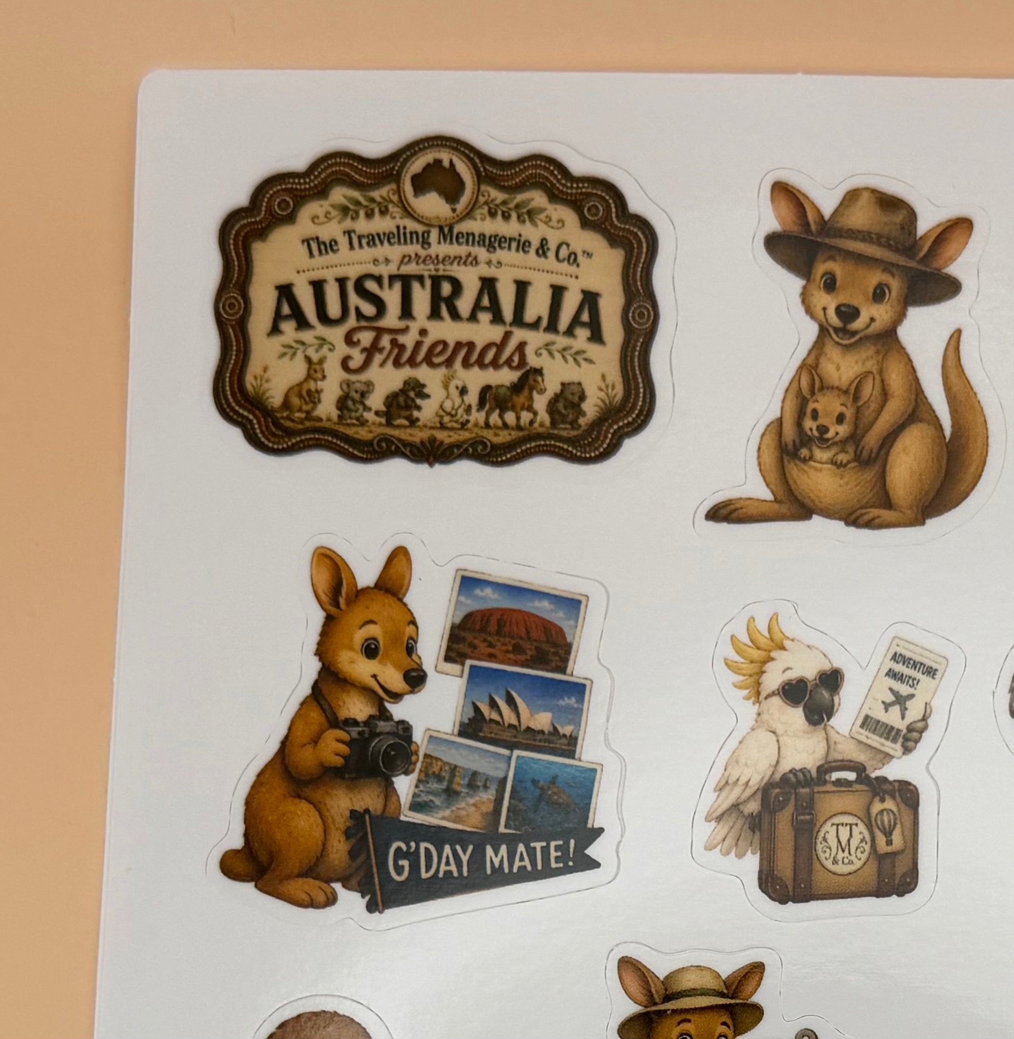 Australia Friends Sticker Sheet Glossy