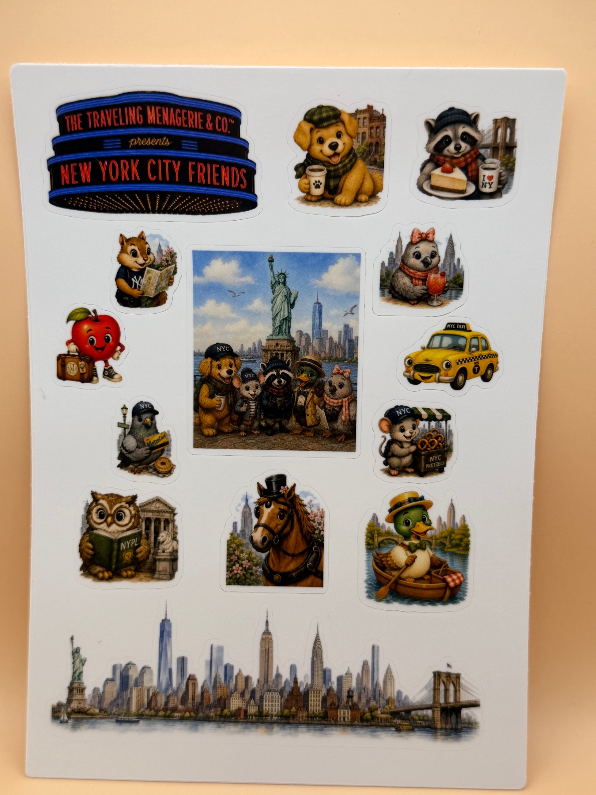New York City Friends Sticker Sheet