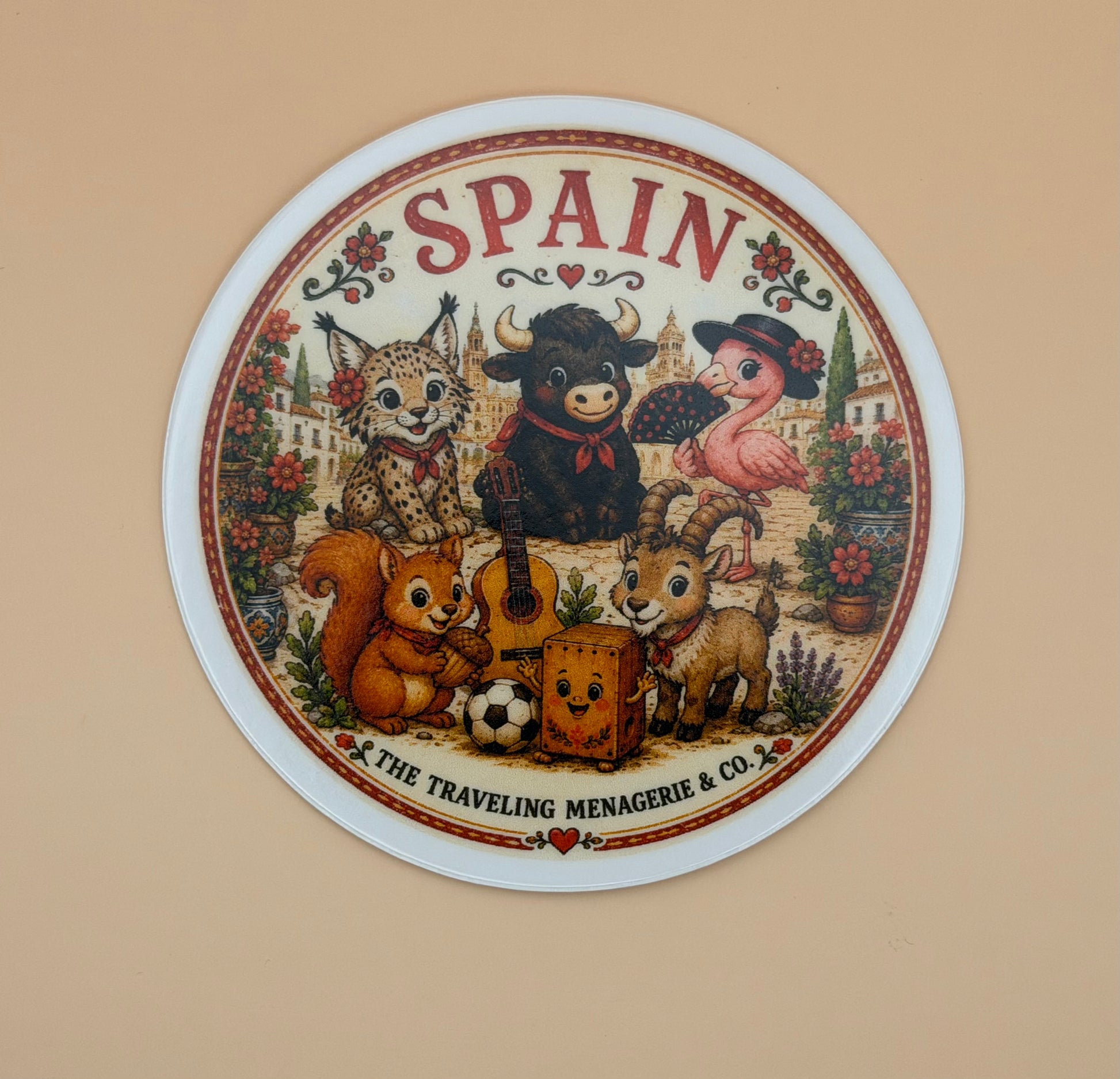 España Spain Medallion Sticker Glossy