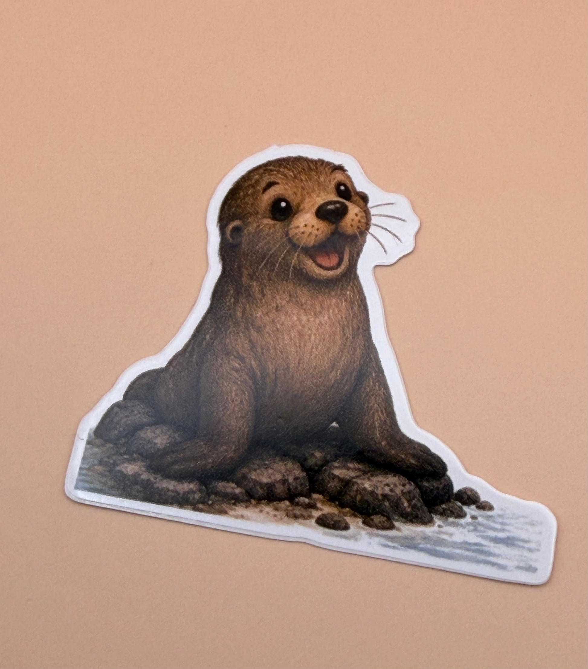 Sea Lion on Rocks Sticker | Monterey Peninsula Friends