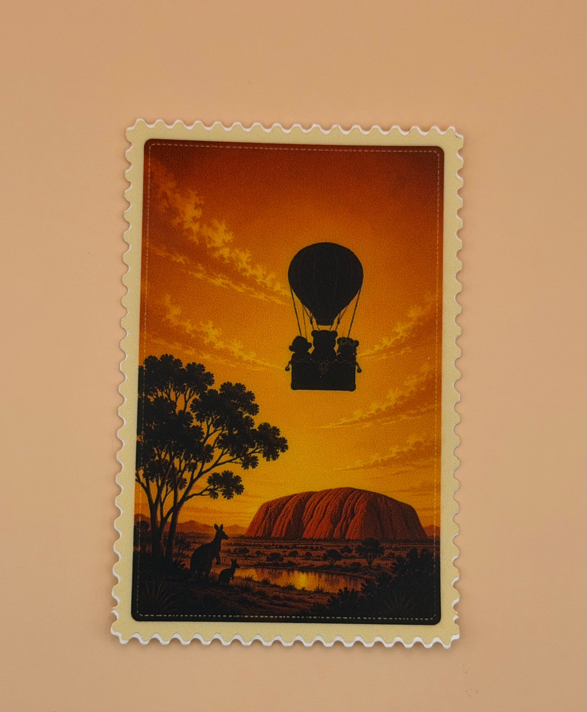 Australia Outback Silhouette Stamp Sticker