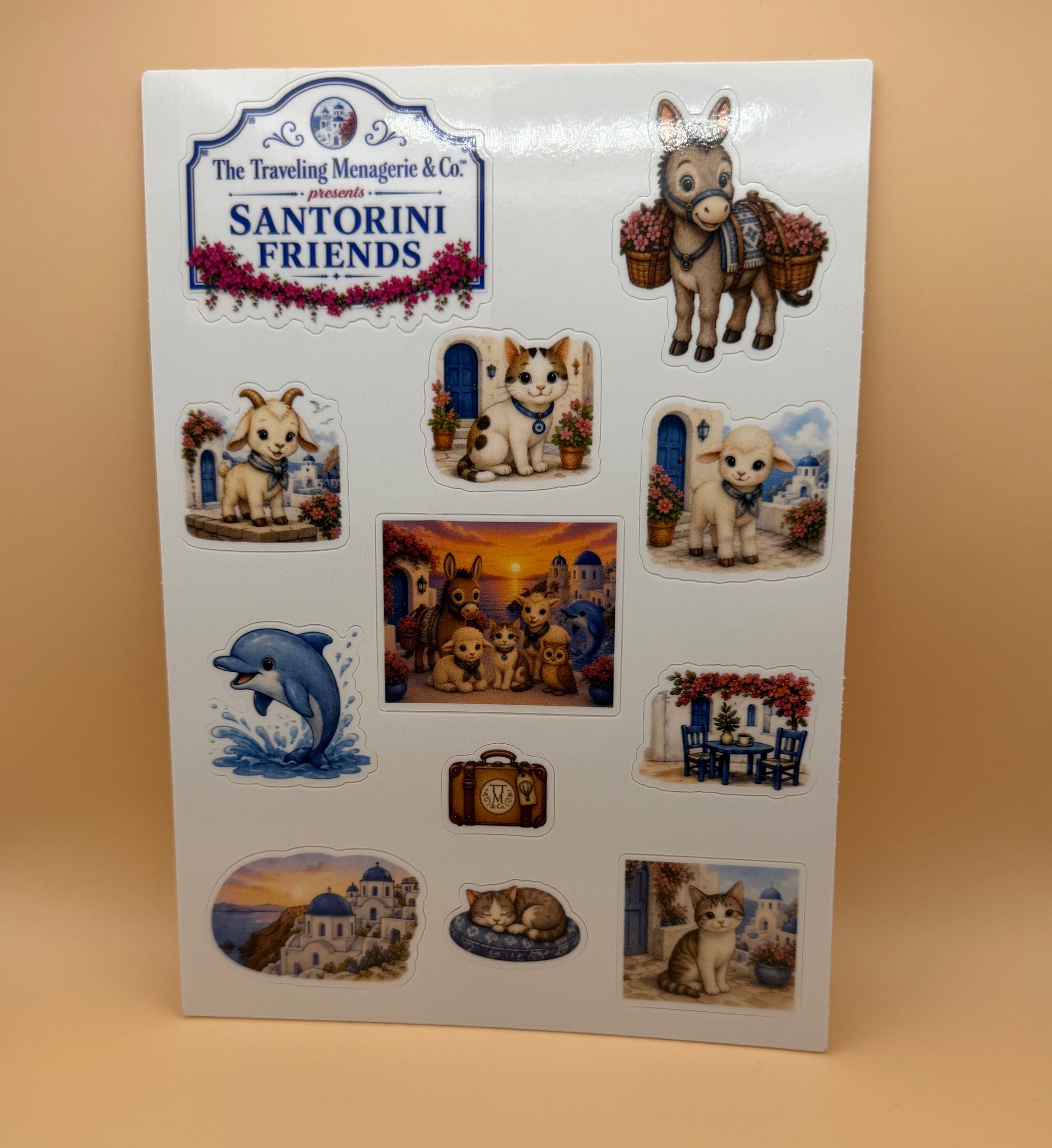 Santorini Friends Sticker Sheet
