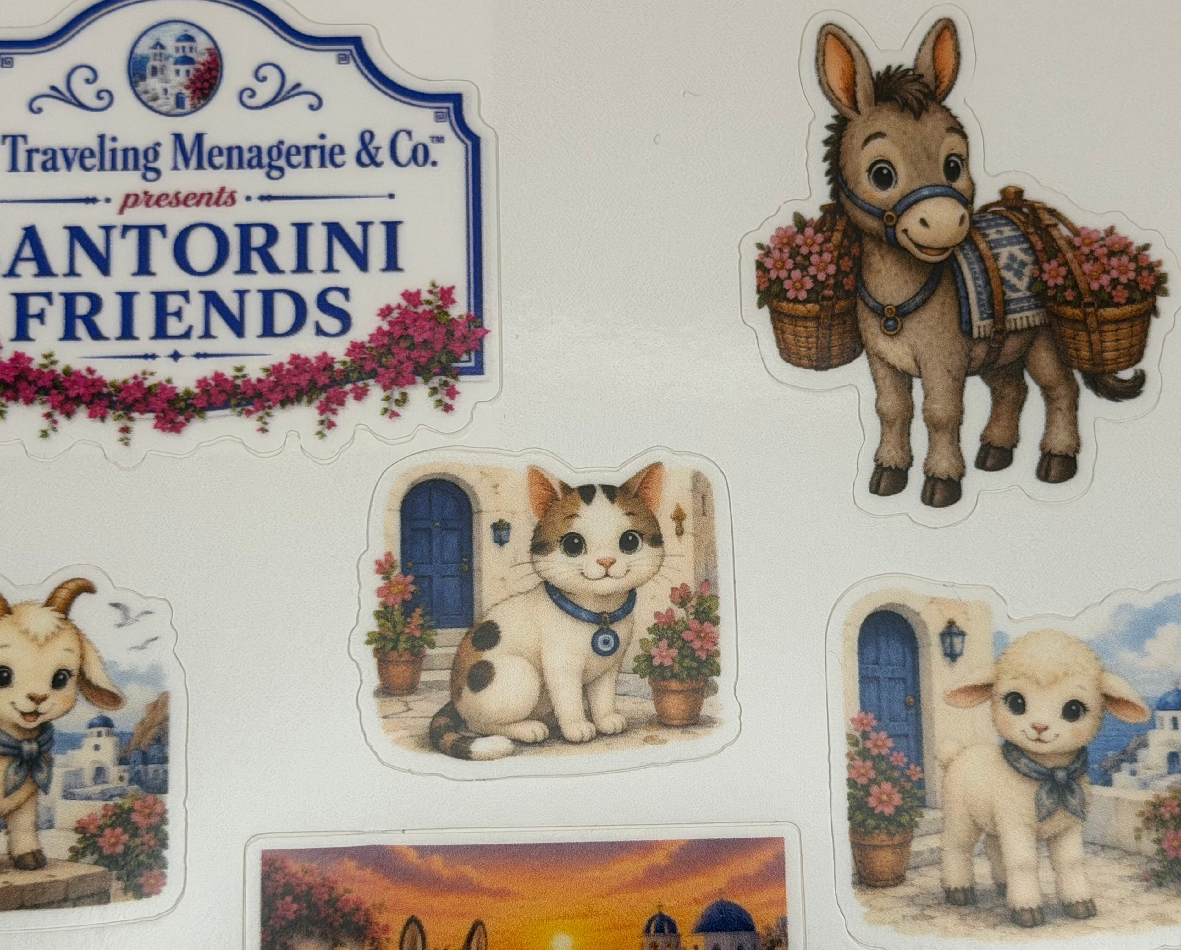 Santorini Friends Sticker Sheet