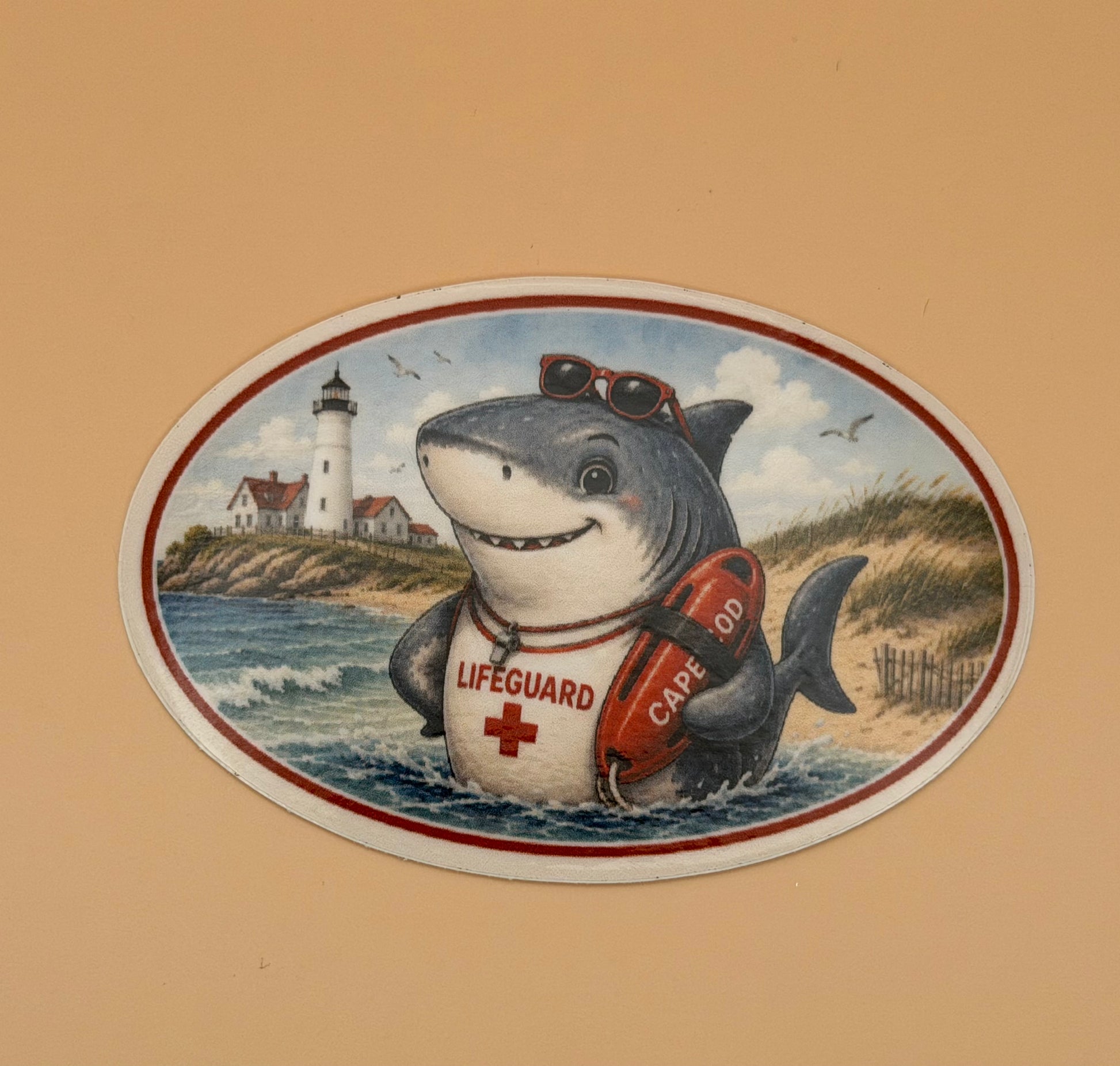 Shark Surfboard Sticker