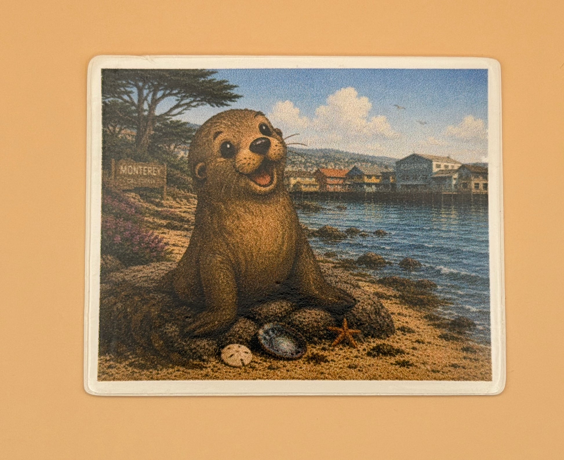 Sea Lion Monterey Scene Sticker