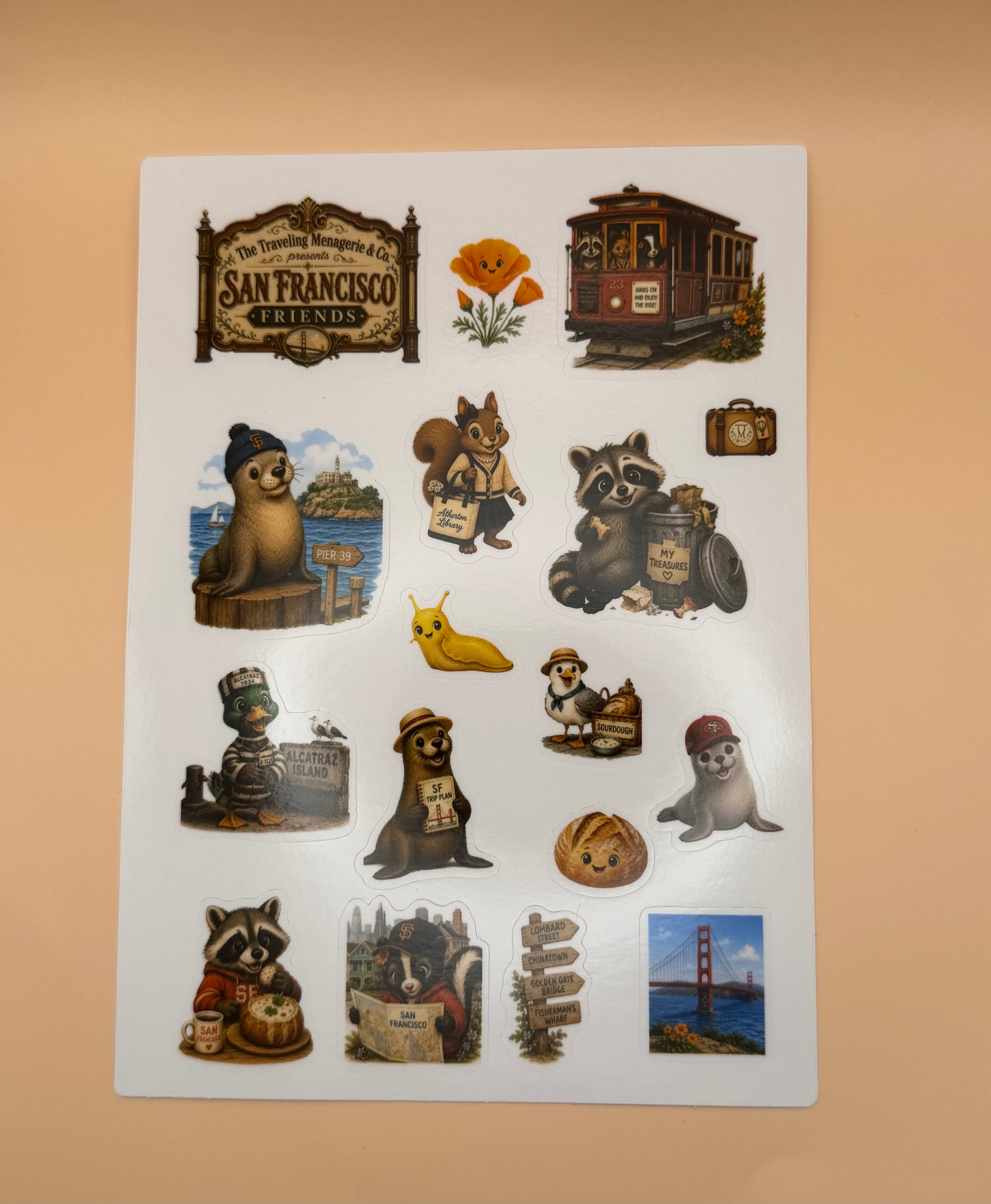 San Francisco Friends Sticker Sheet