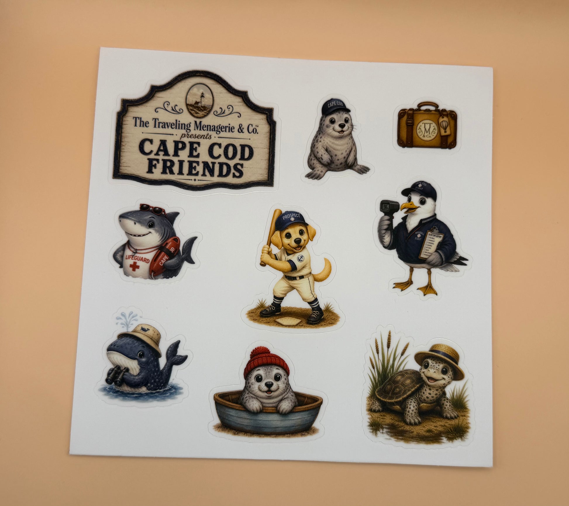 Cape Cod Friends Sticker Sheet