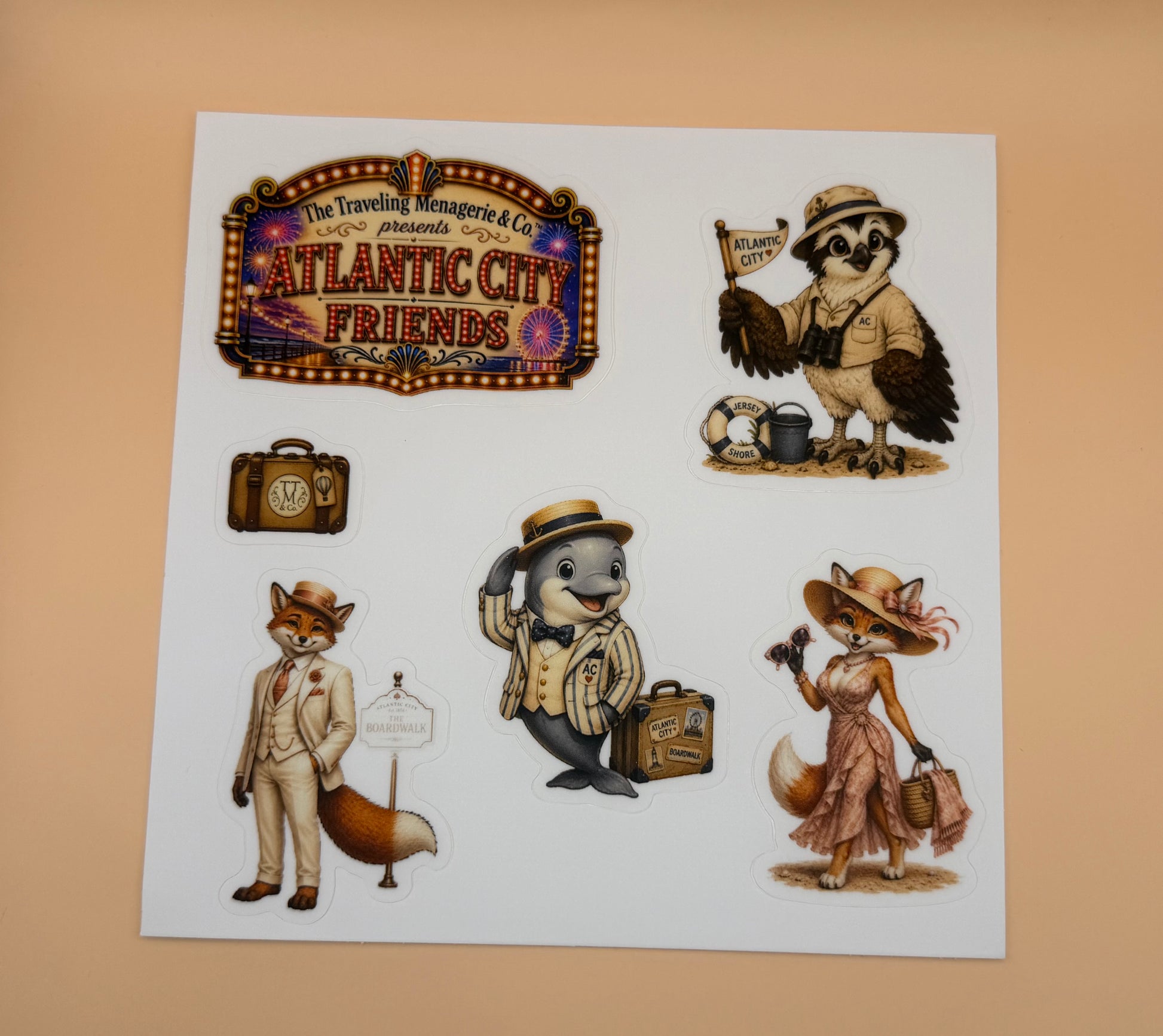 Atlantic City Friends First Edition Sticker Sheet