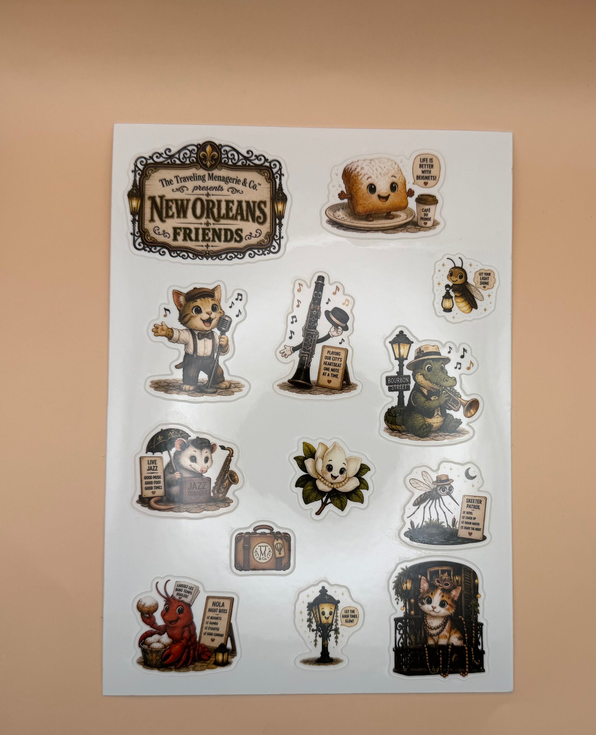 New Orleans Friends Sticker Sheet