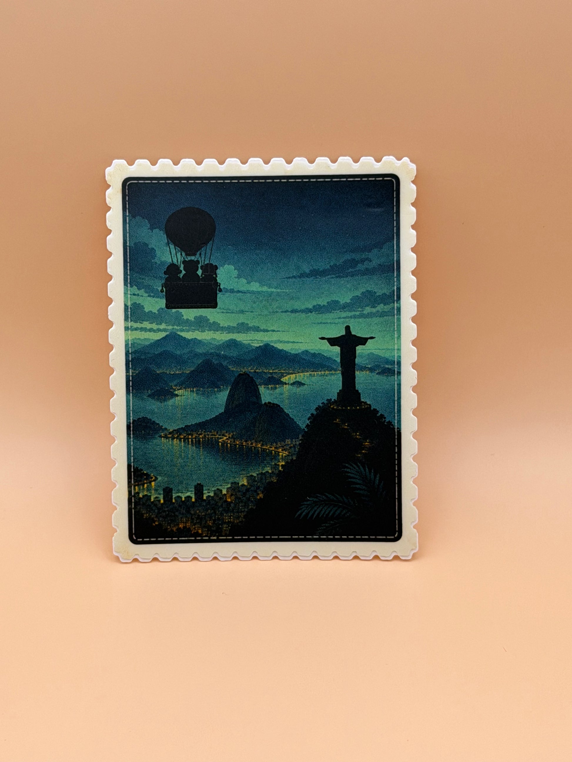 Rio de Janeiro Menagerie Silhouette Stamp Sticker
