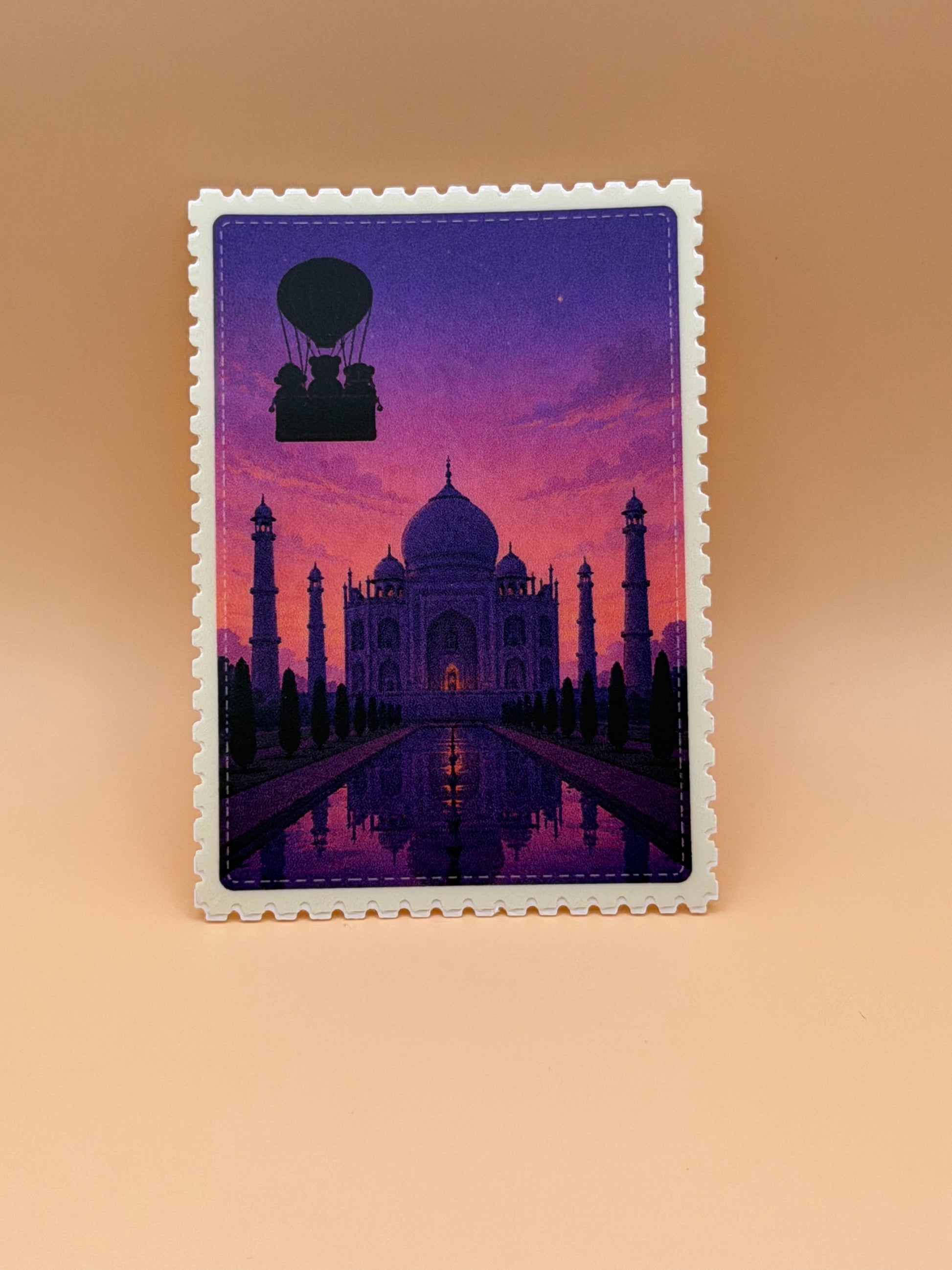 Taj Mahal India Silhouette Menagerie Sticker Stamp