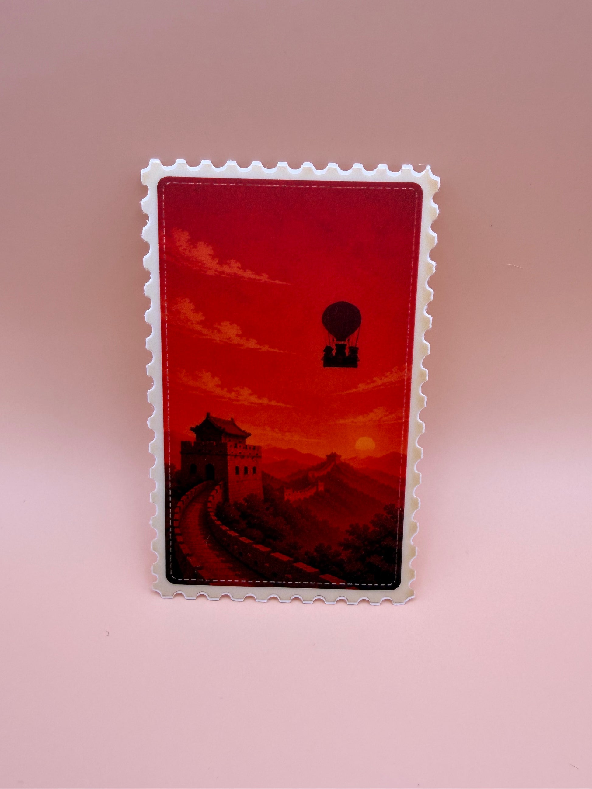 China Silhouette Menagerie Stamp Sticker-Great Wall