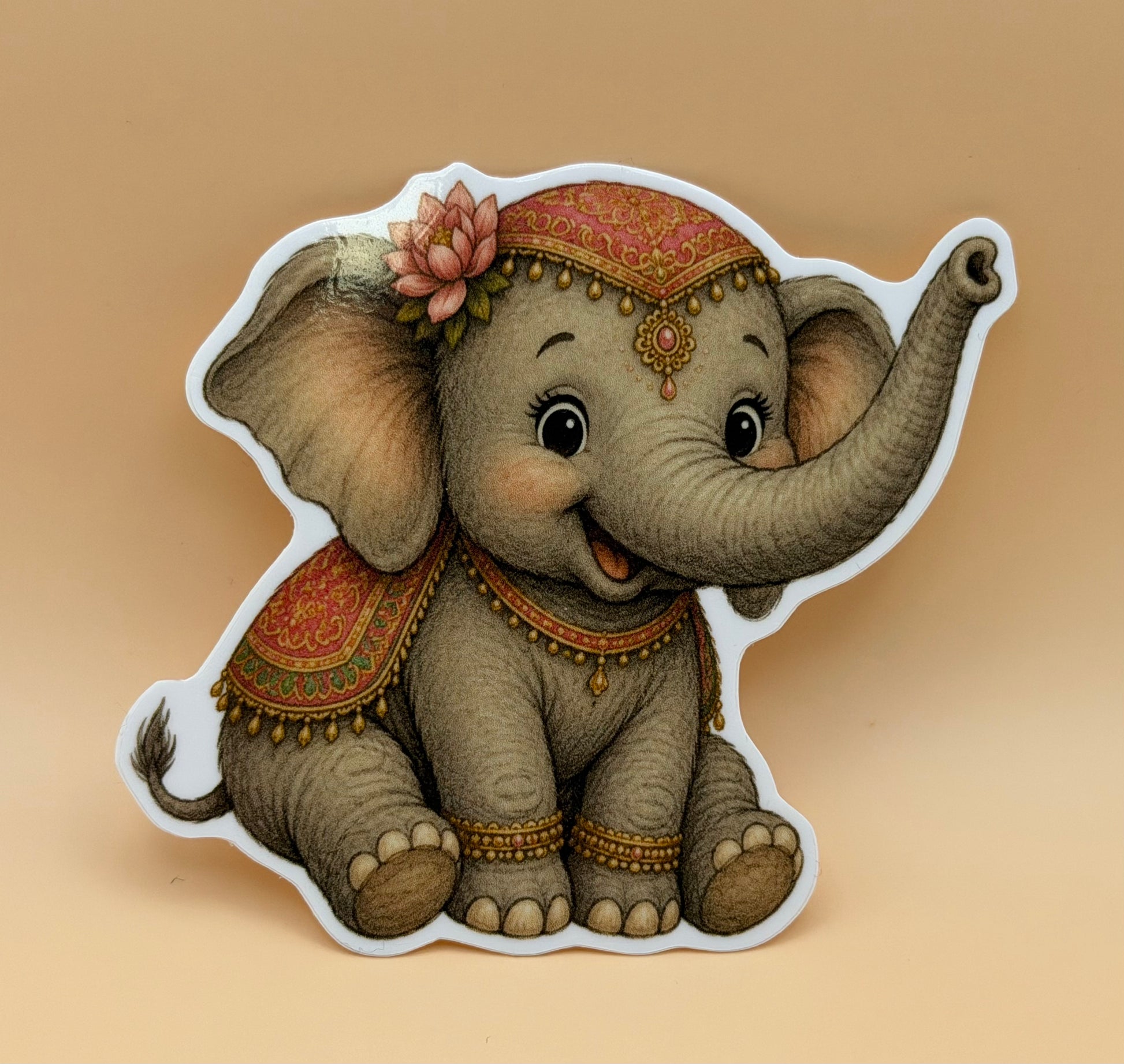 Elephant from India Die-Cut Sticker