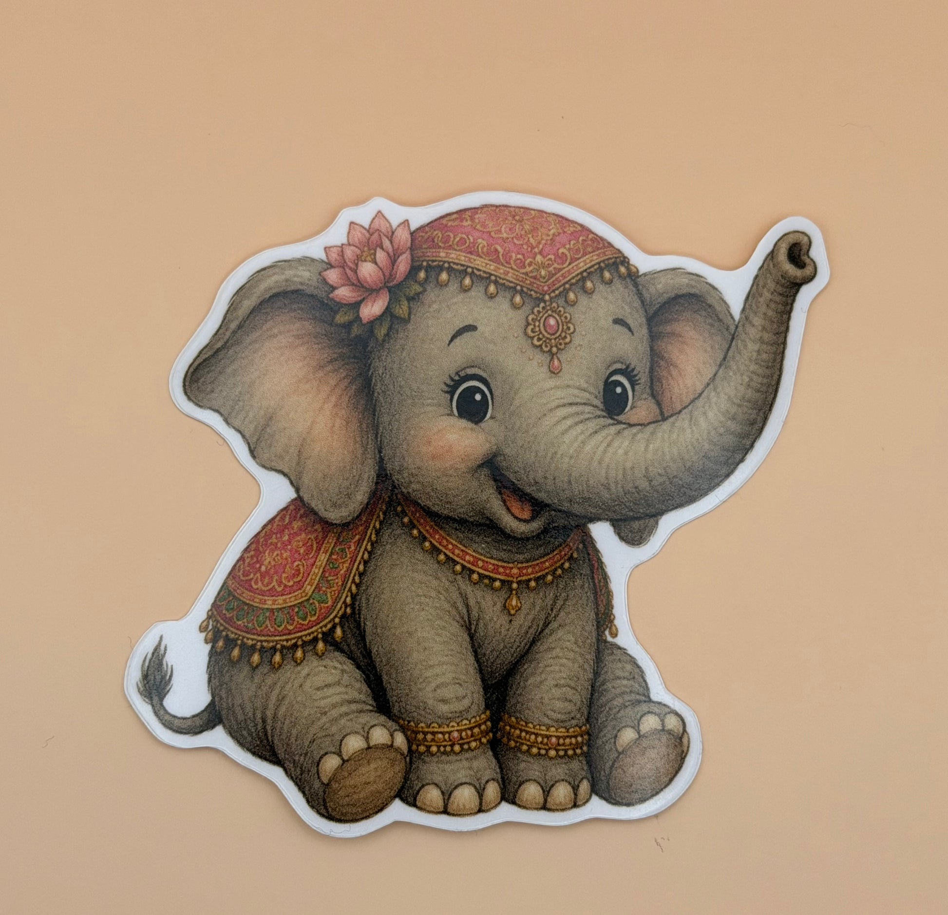 Elephant from India Die-Cut Sticker