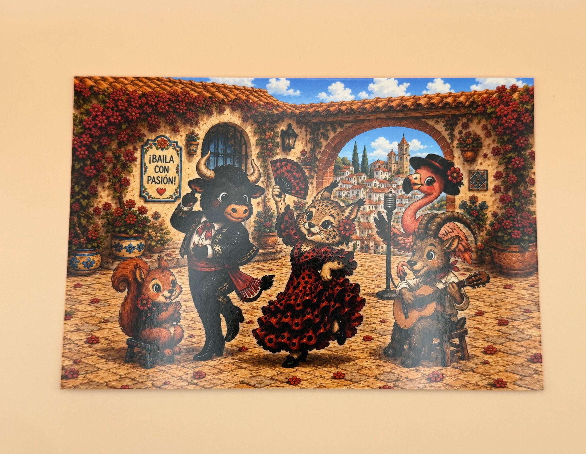 Flamenco Friends Post Card