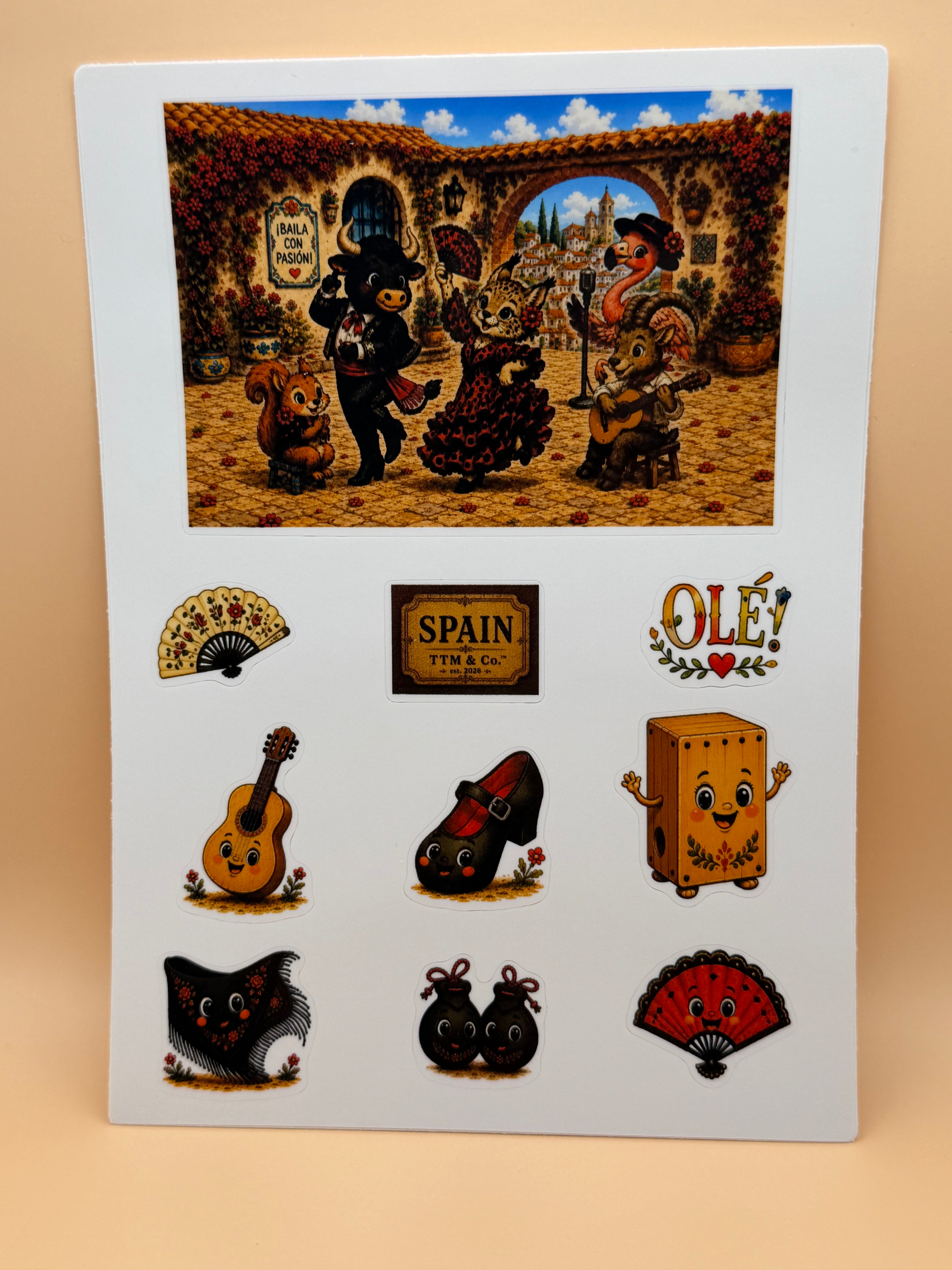 Flamenco Dance Friends Sticker Sheet