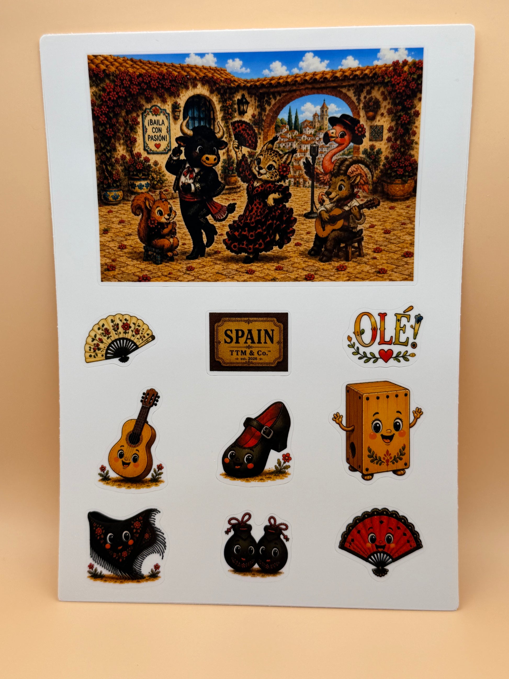 Flamenco Dance Friends Sticker Sheet