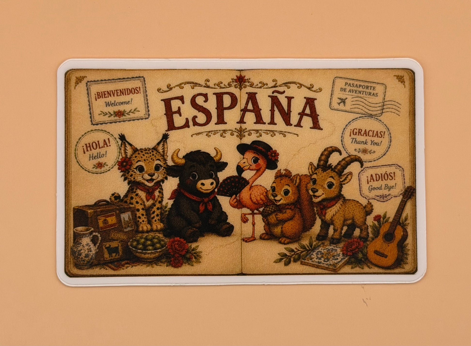 España Matte Passport Sticker