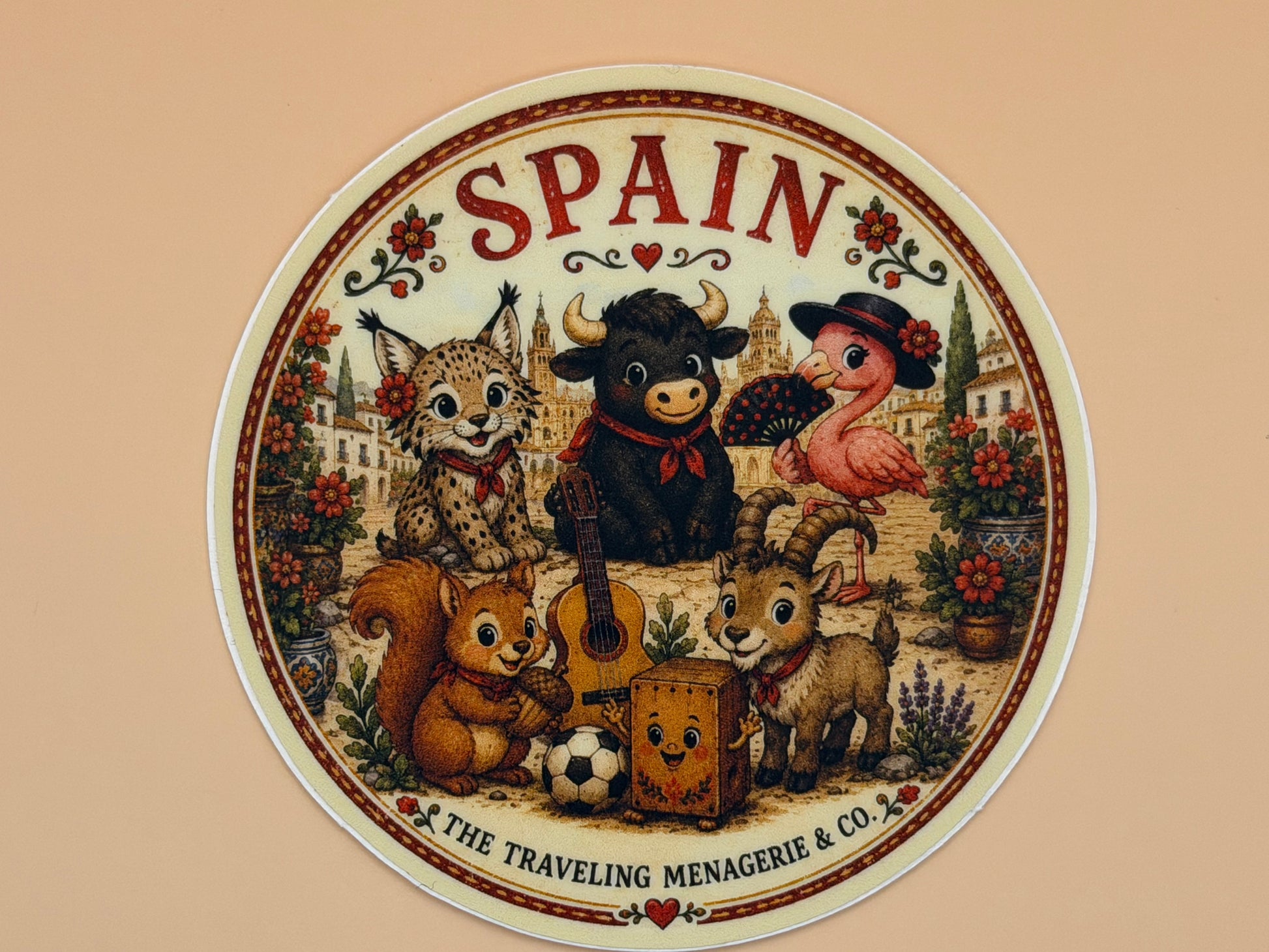 Spain Medallion Matte Sticker