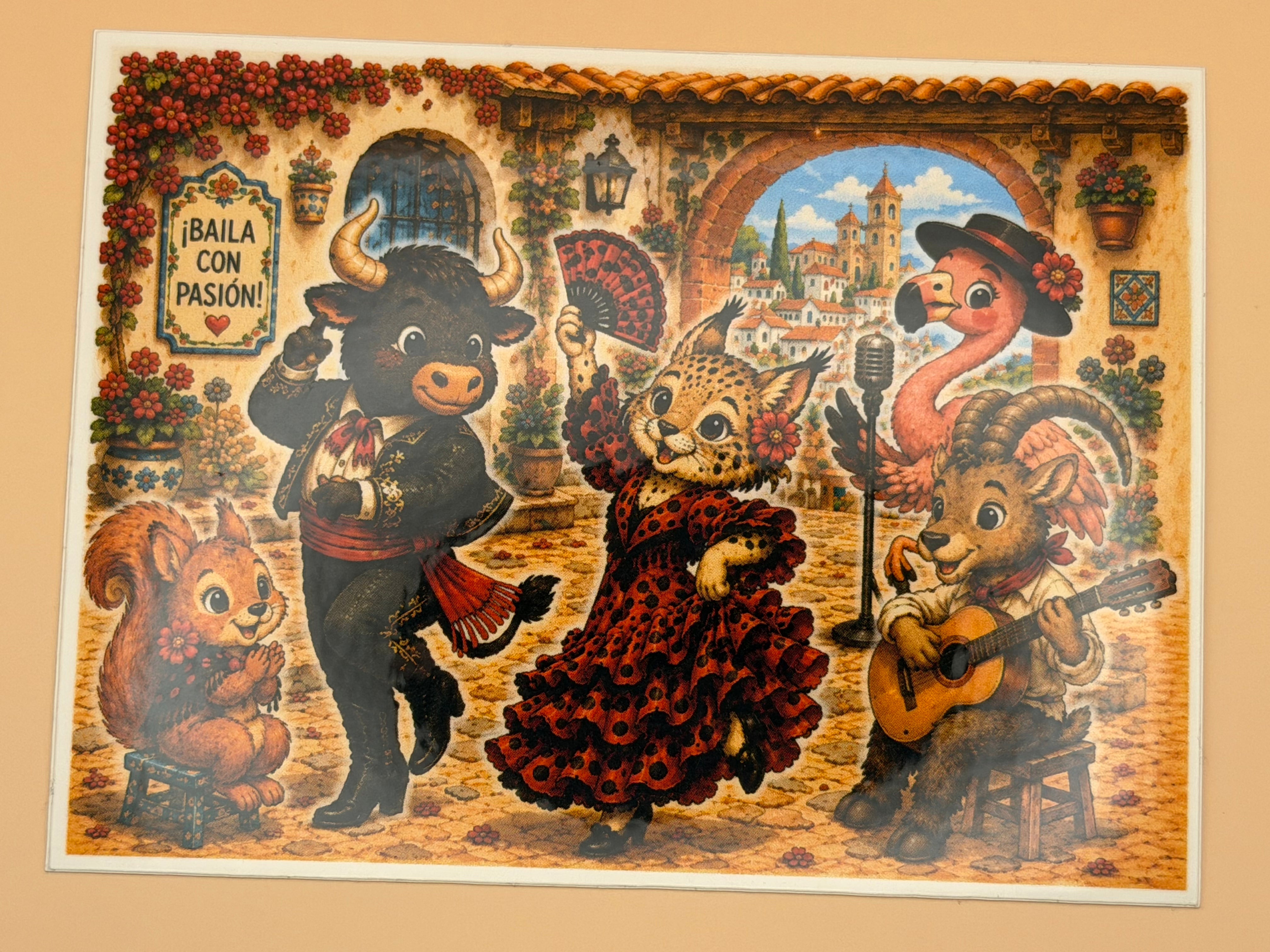 Flamenco Friends Sticker Scene