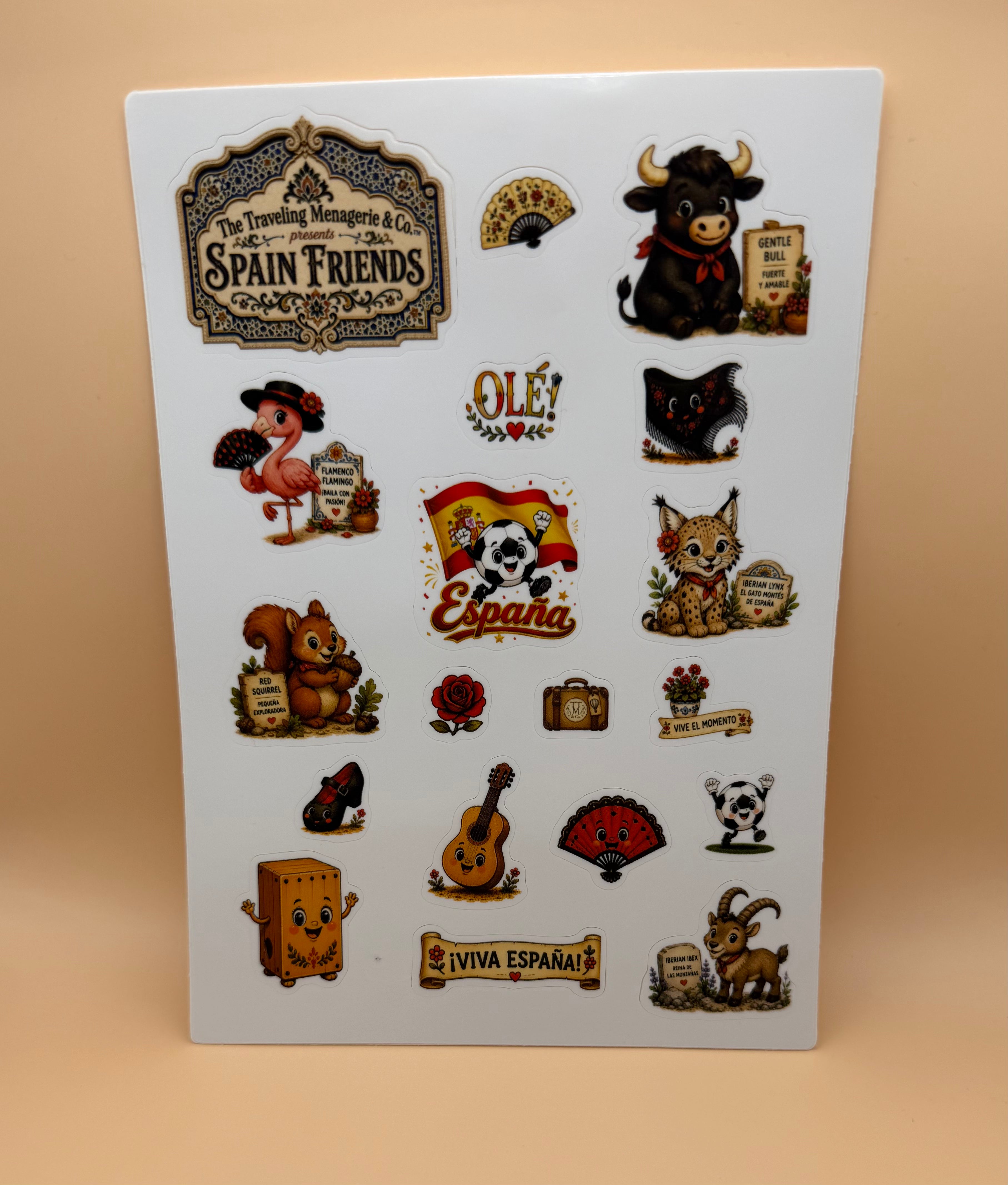 Spain Friends Sticker Sheet