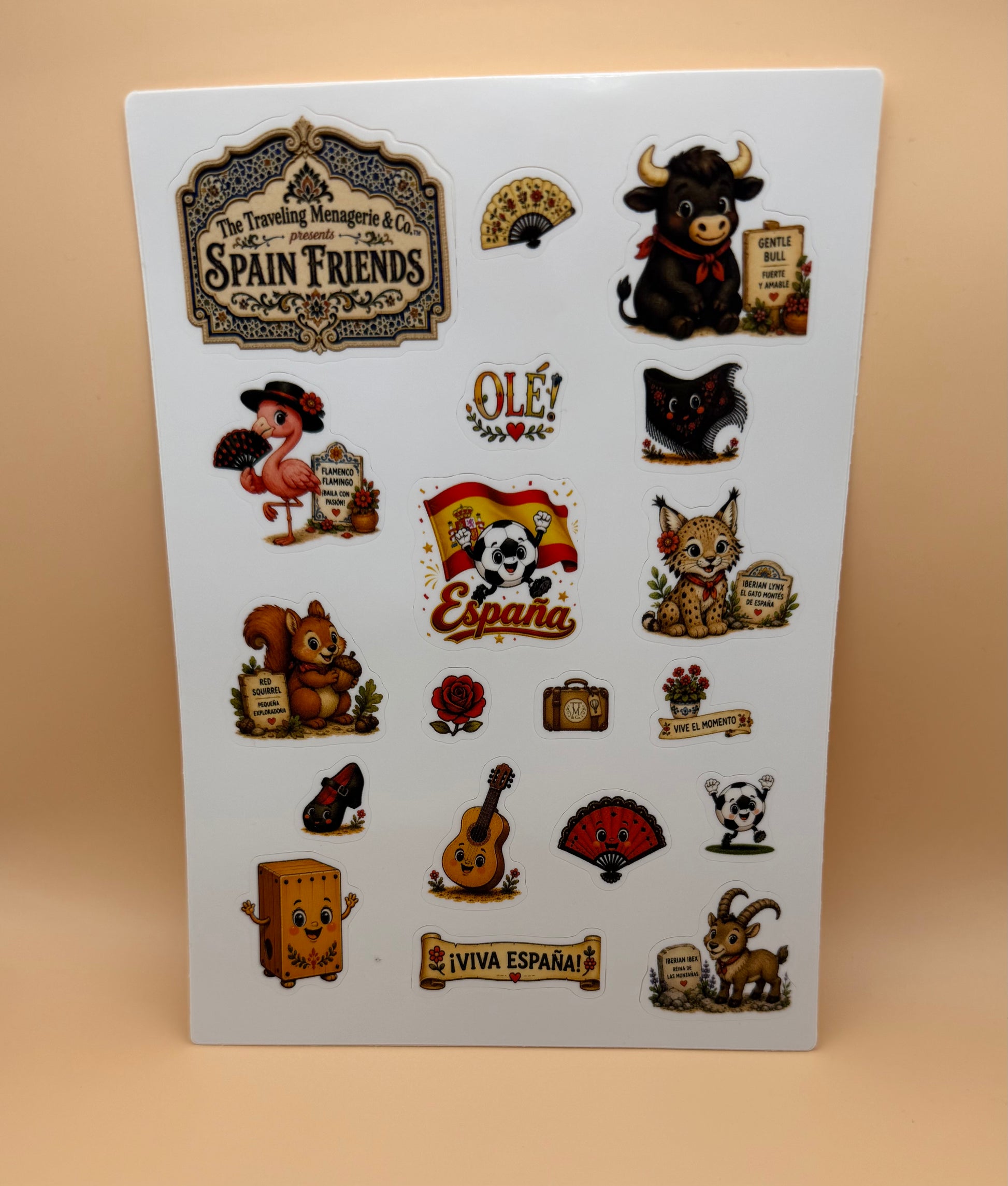 Spain Friends Sticker Sheet