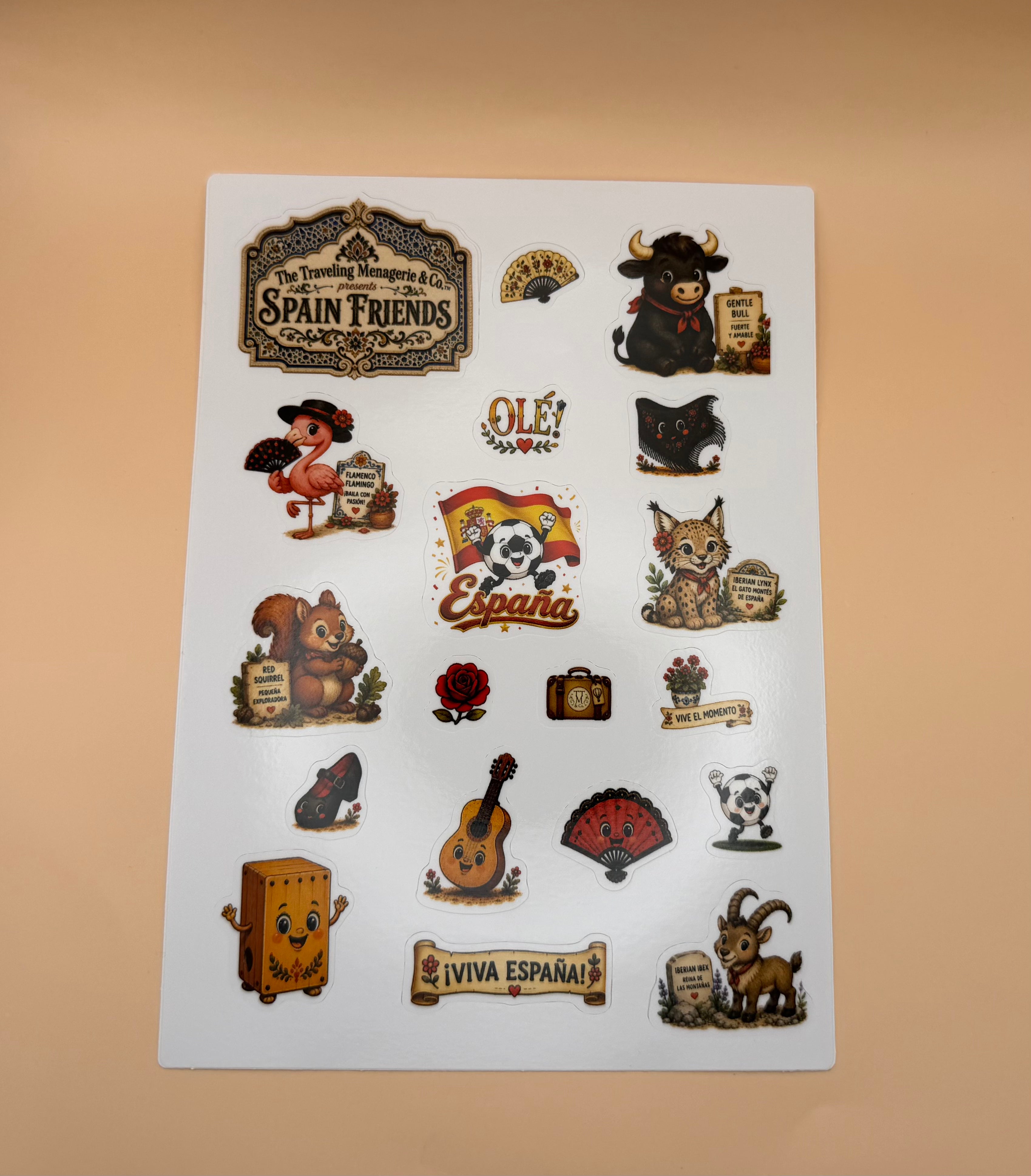 Spain Friends Sticker Sheet