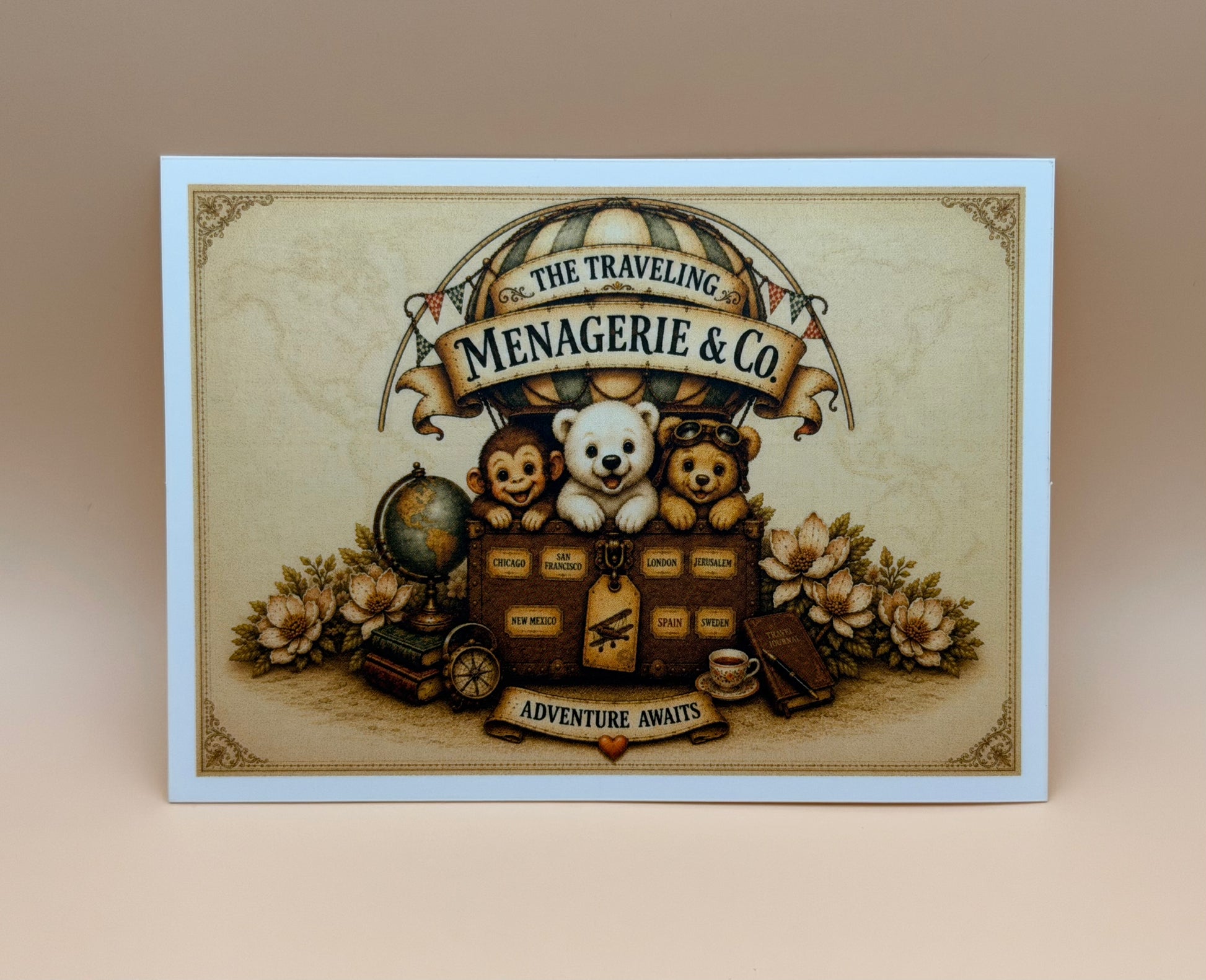 The Traveling Menagerie & Co. Logo Sticker Rectangle (4x3)