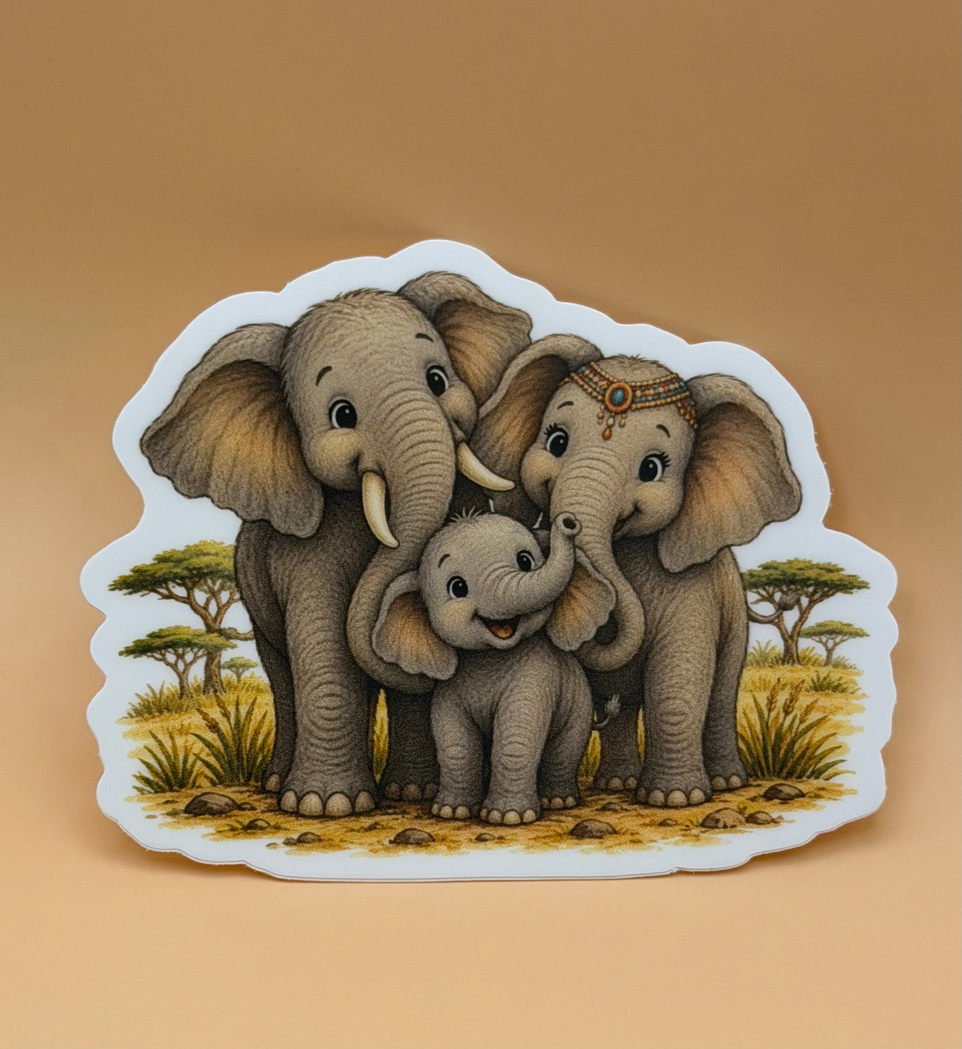Elephant Family in Africa