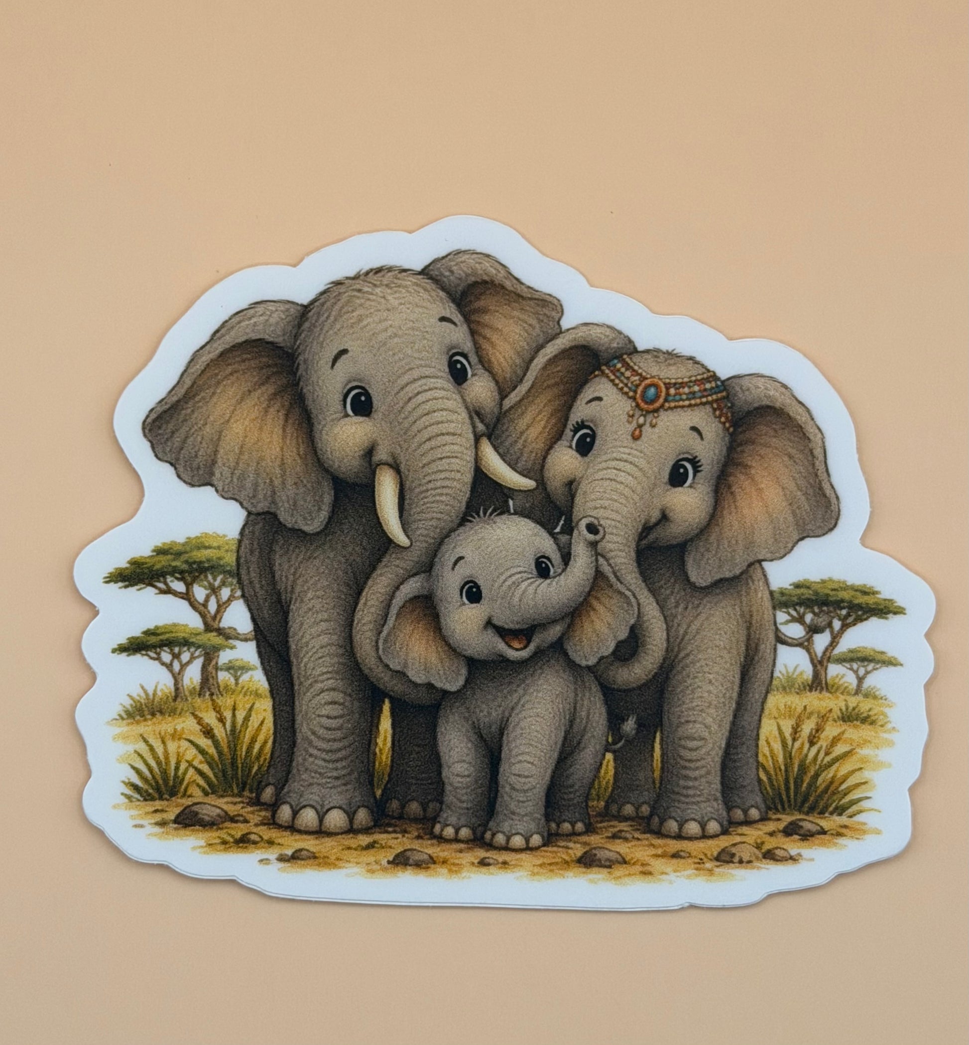 Elephant Family in Africa