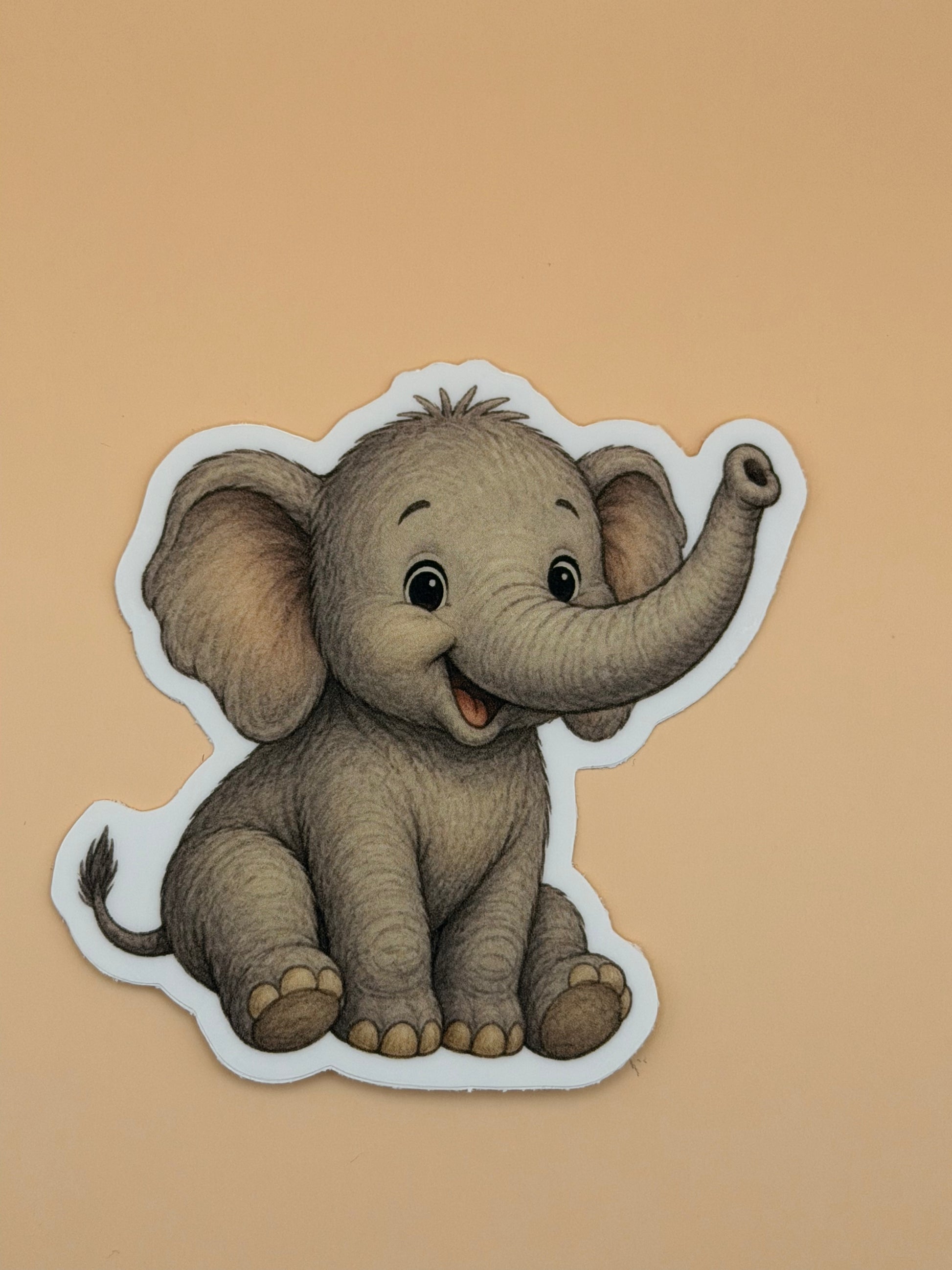 Little Wanderer Elephant Matte Sticker