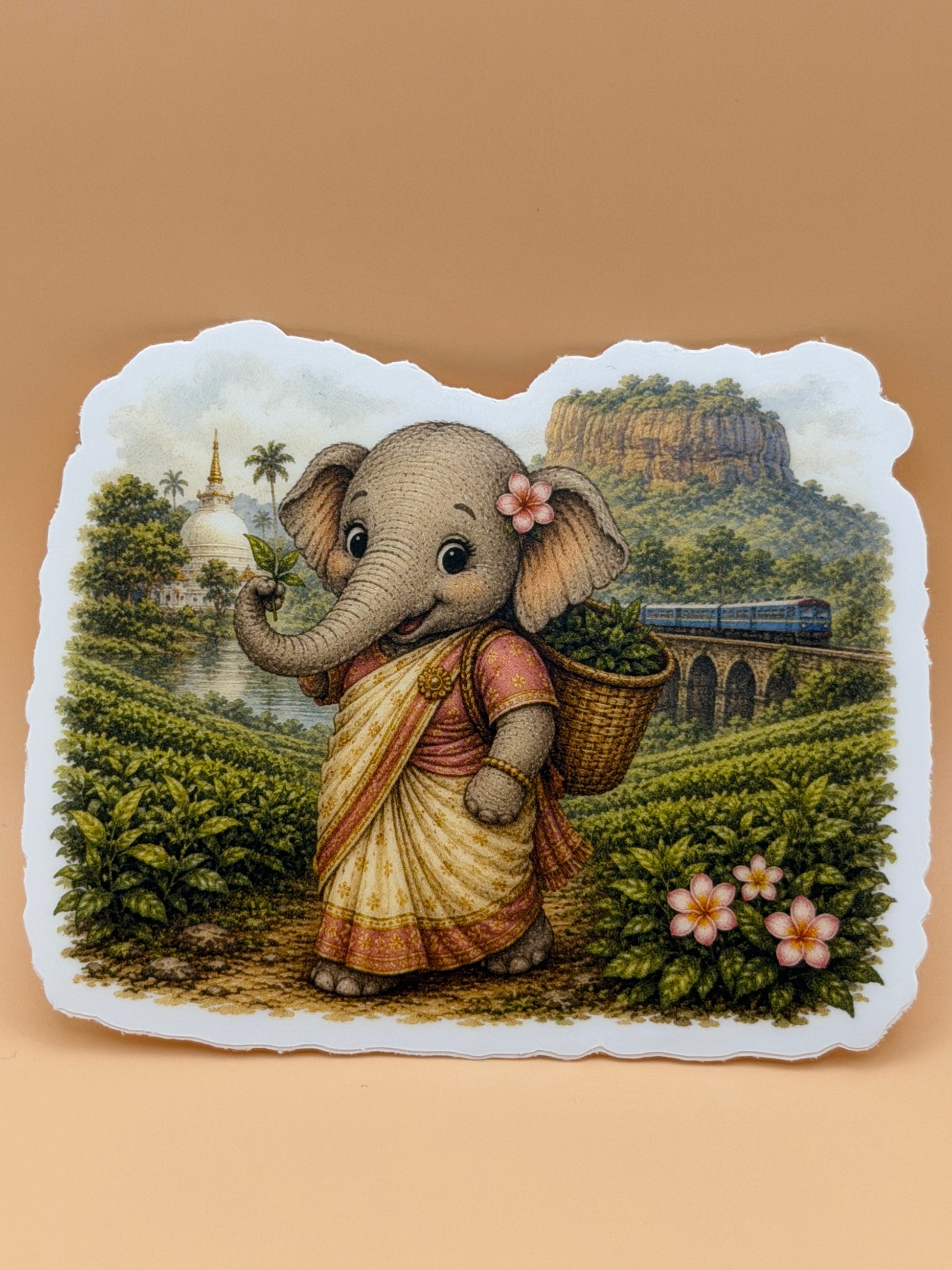 Sri Lankan Elephant Matte Sticker