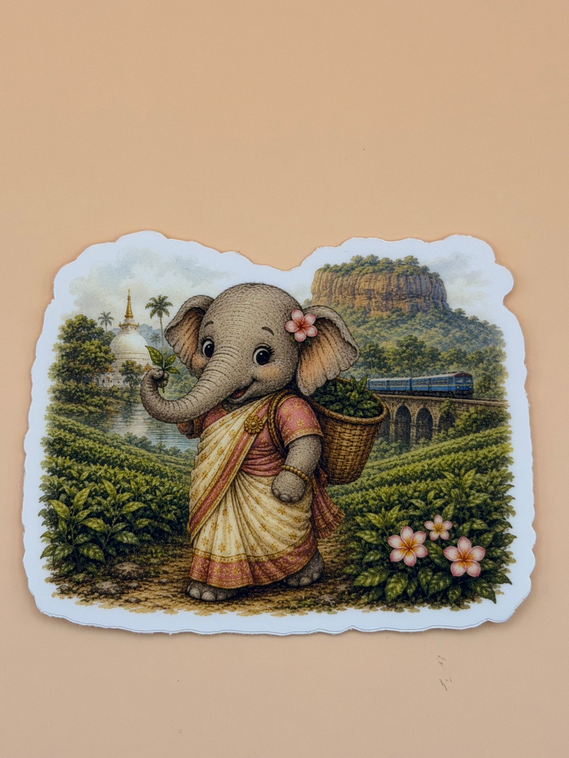 Sri Lankan Elephant Matte Sticker