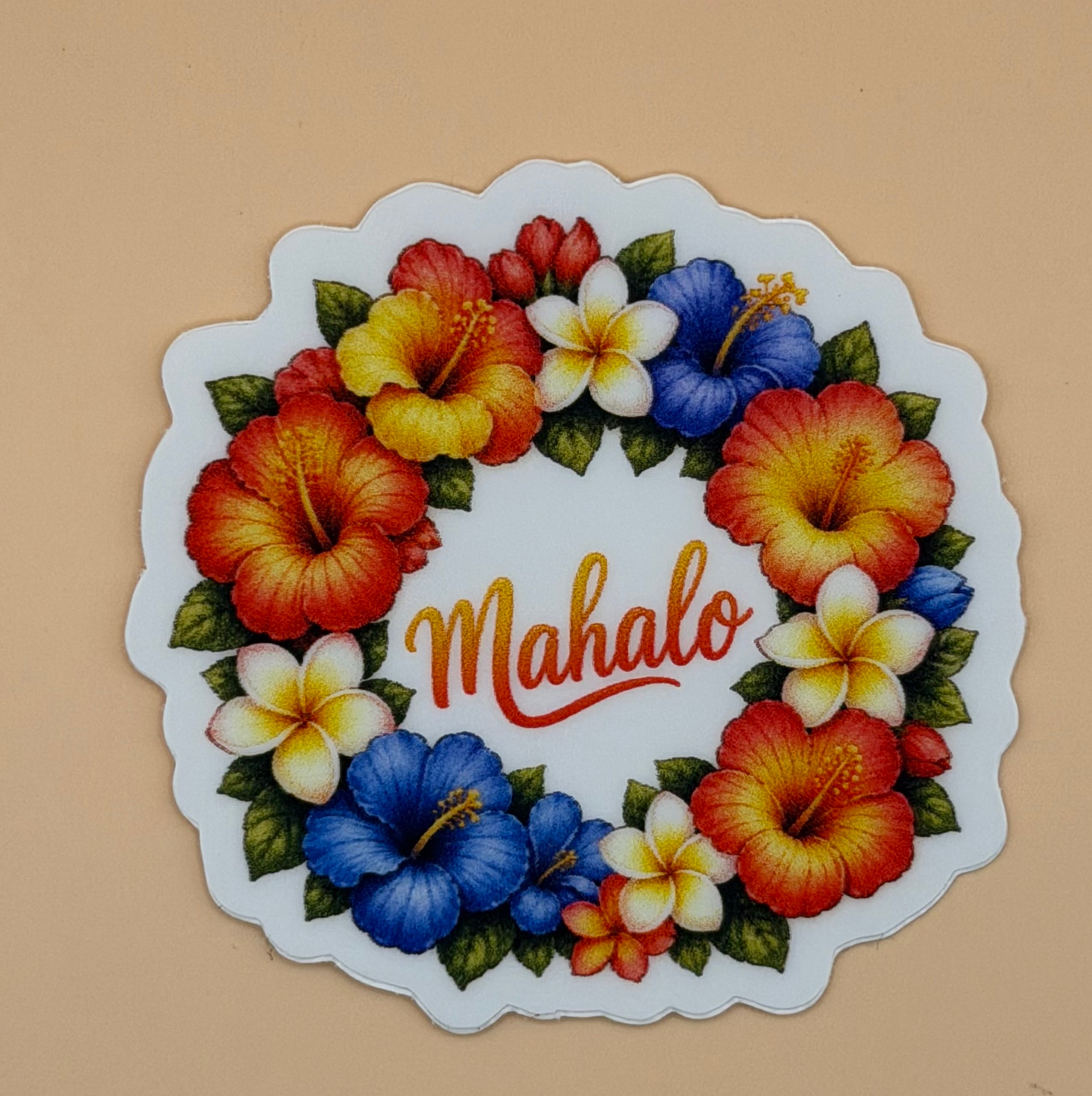 Mahalo Lei red, blue, yellow 2x2