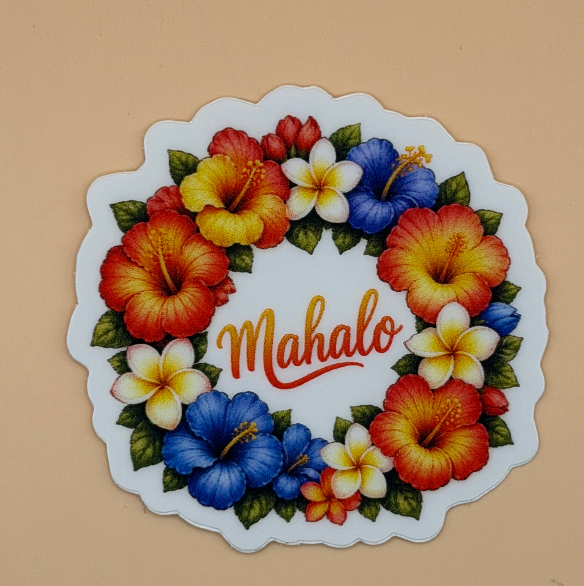 Mahalo Lei red, blue, yellow 2x2