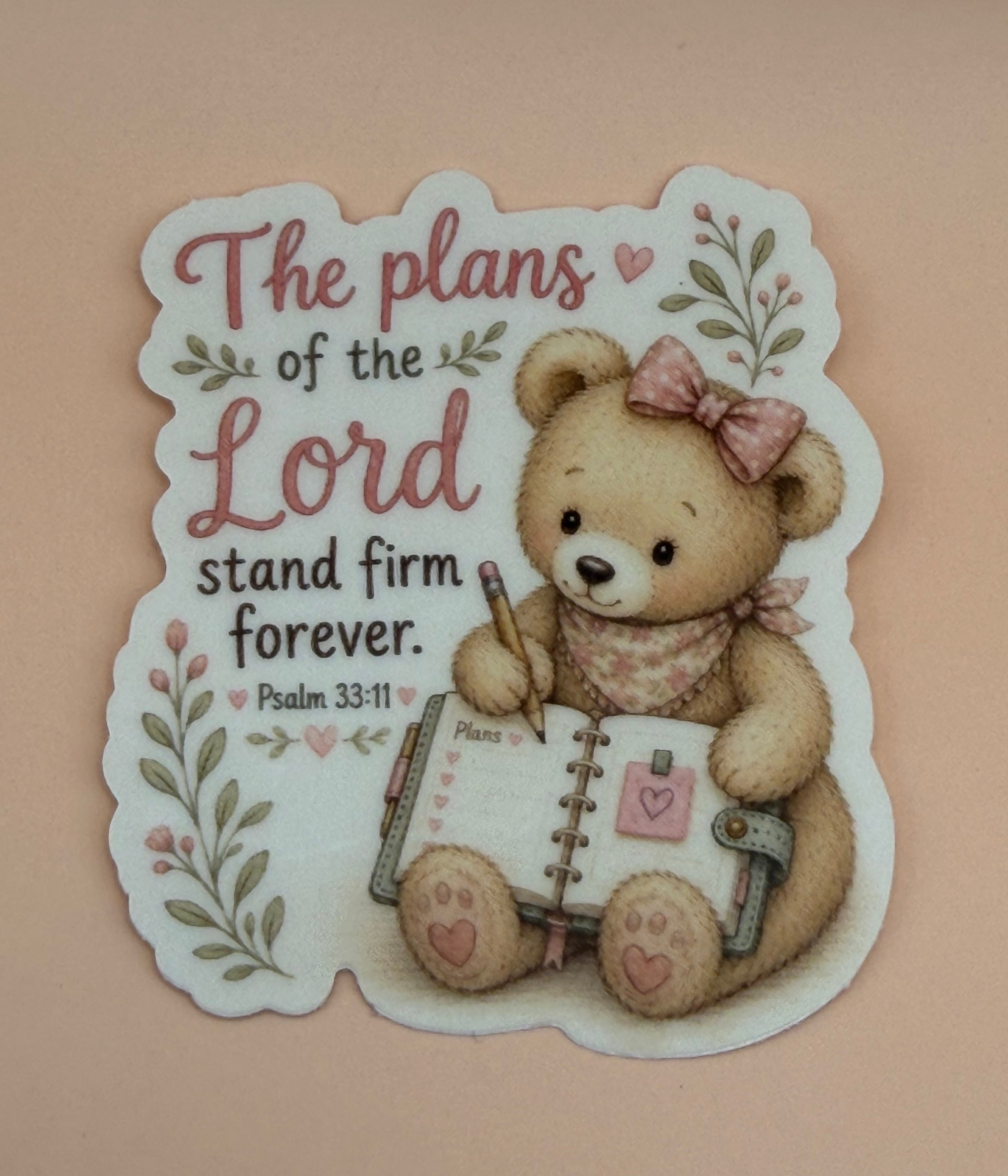 Teddy Bear Psalm Planner Sticker