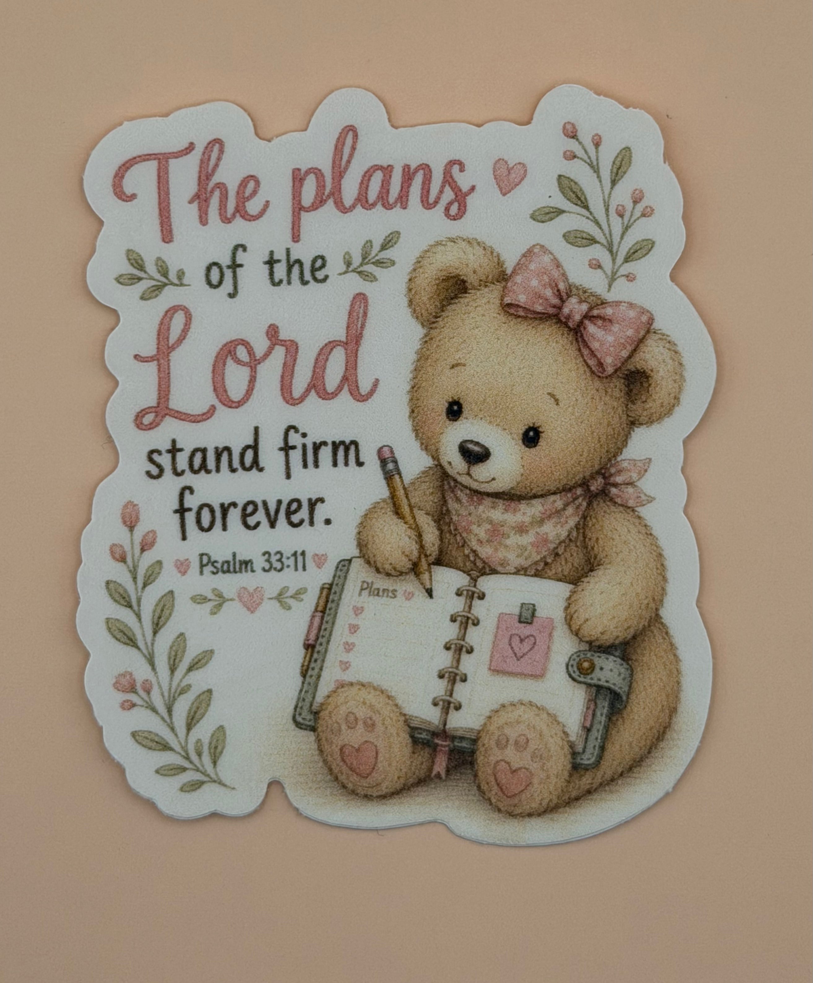 Teddy Bear Psalm Planner Sticker